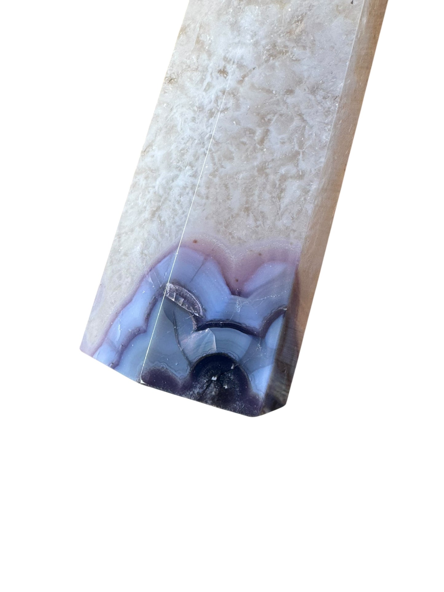 Blue Flower Agate Tower