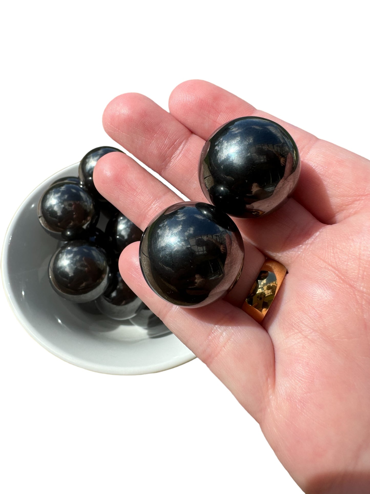 Hematite Spheres set of 2