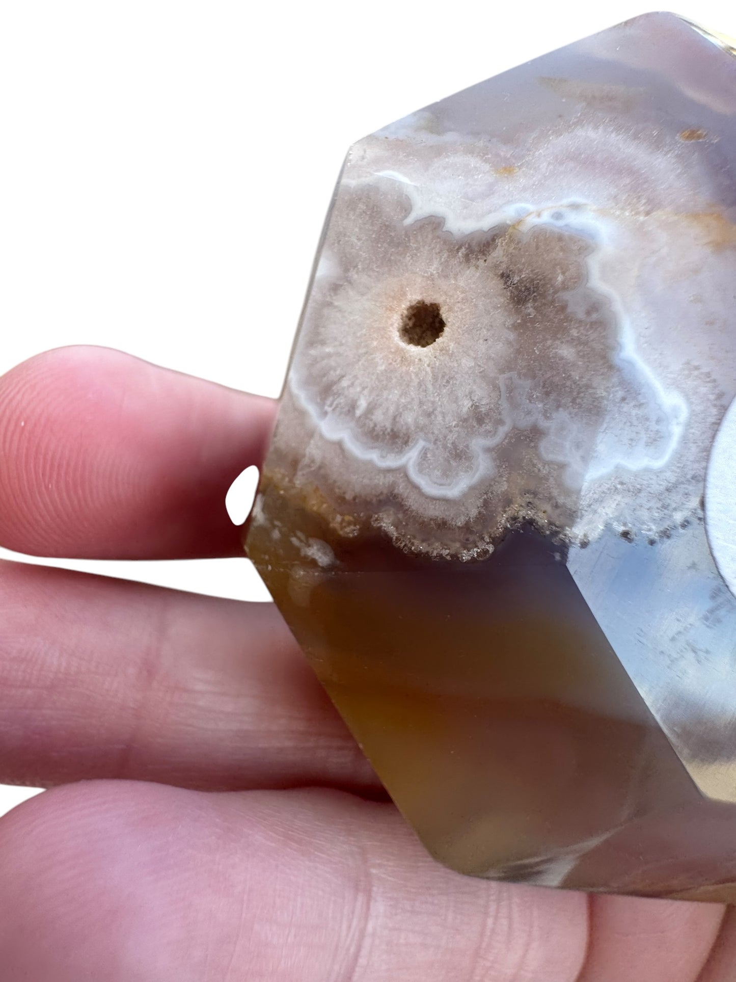 Flower Agate X Carnelian Diamond