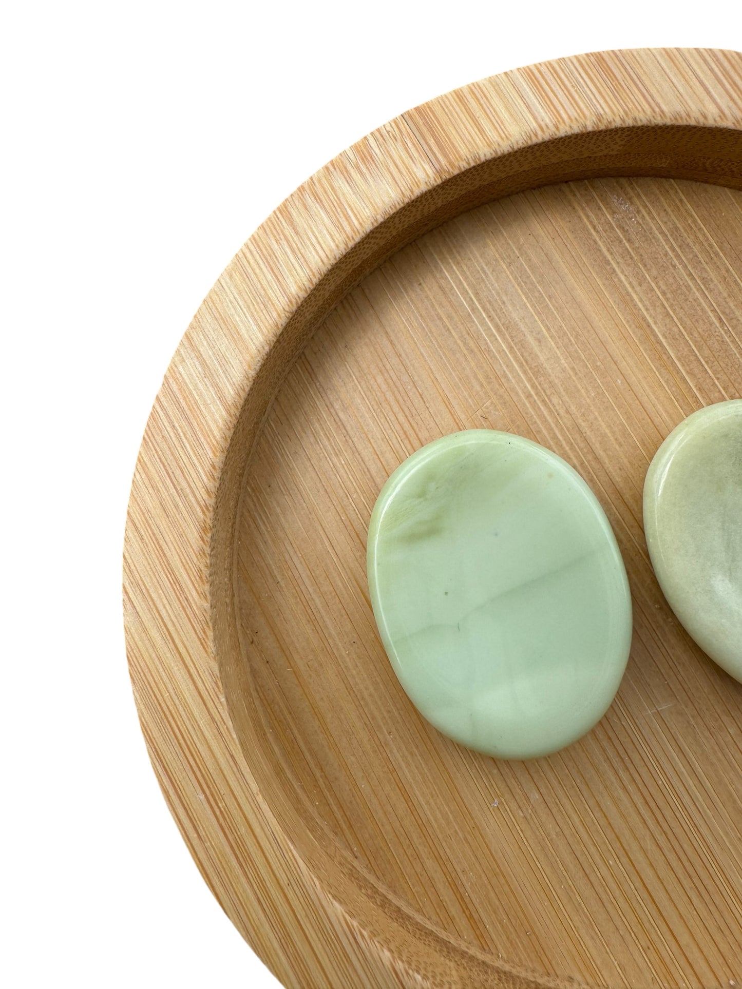 Light Serpentine Worry Stone