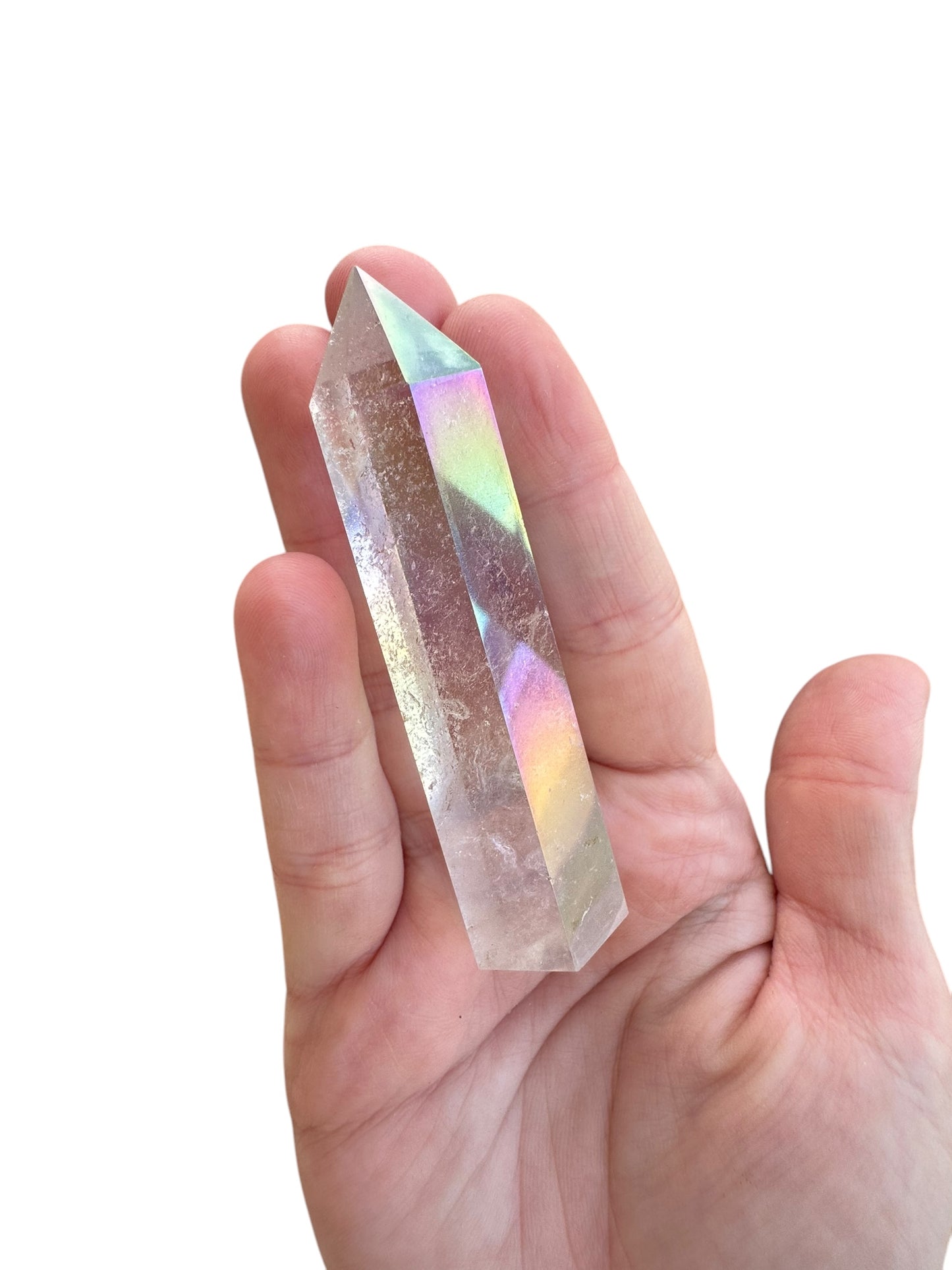 Clear Aura Quartz Tower