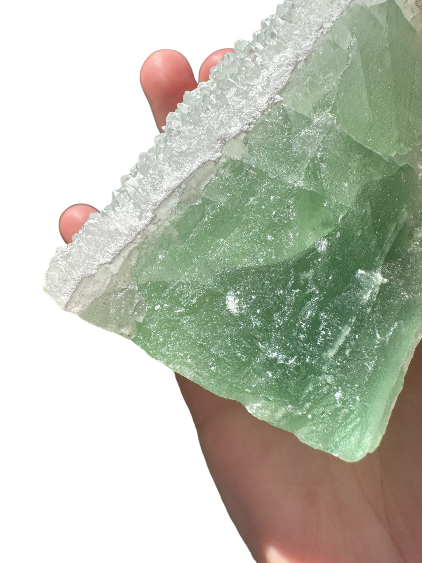 Green Fluorite With Quartz