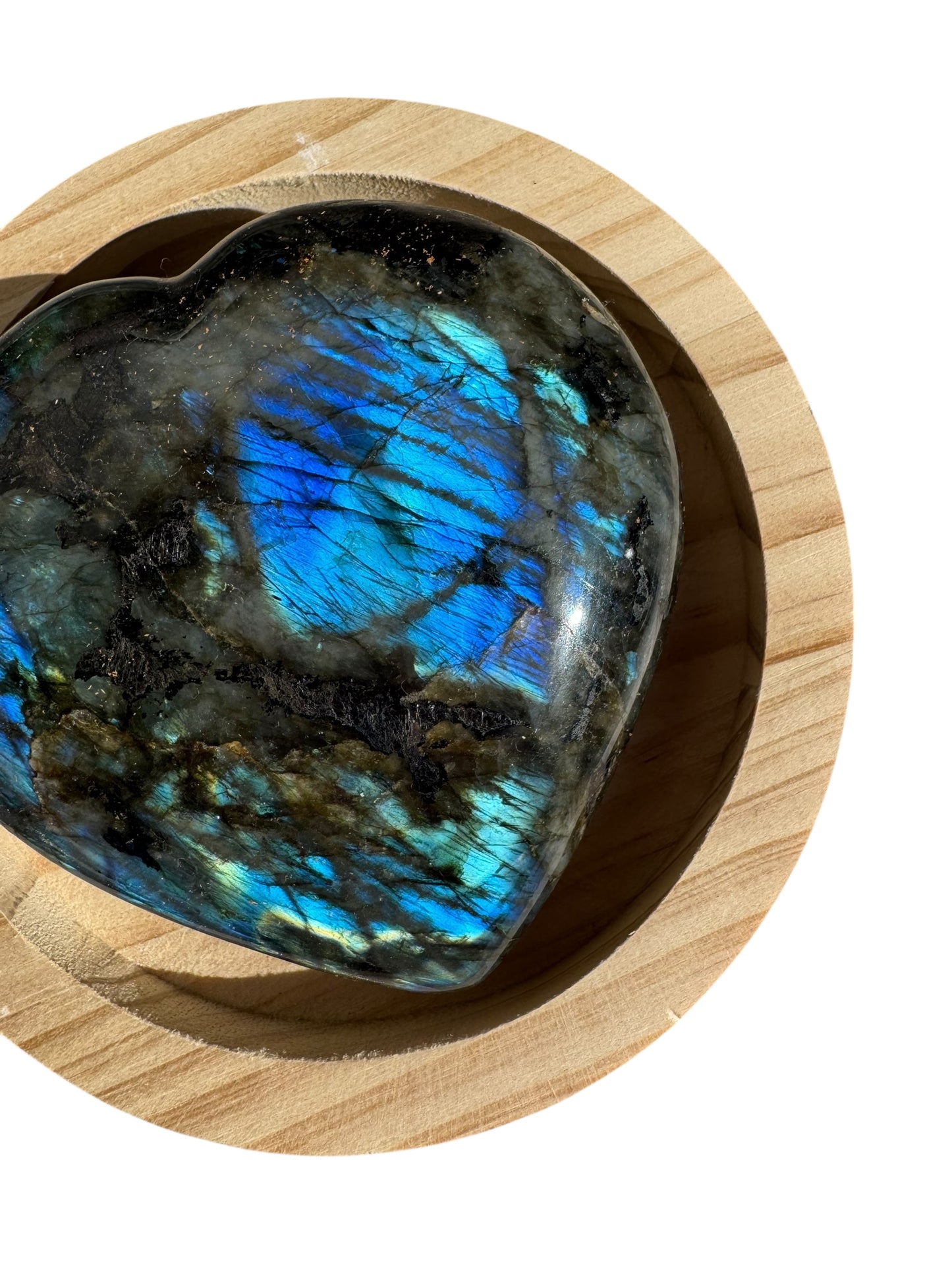 Labradorite Heart