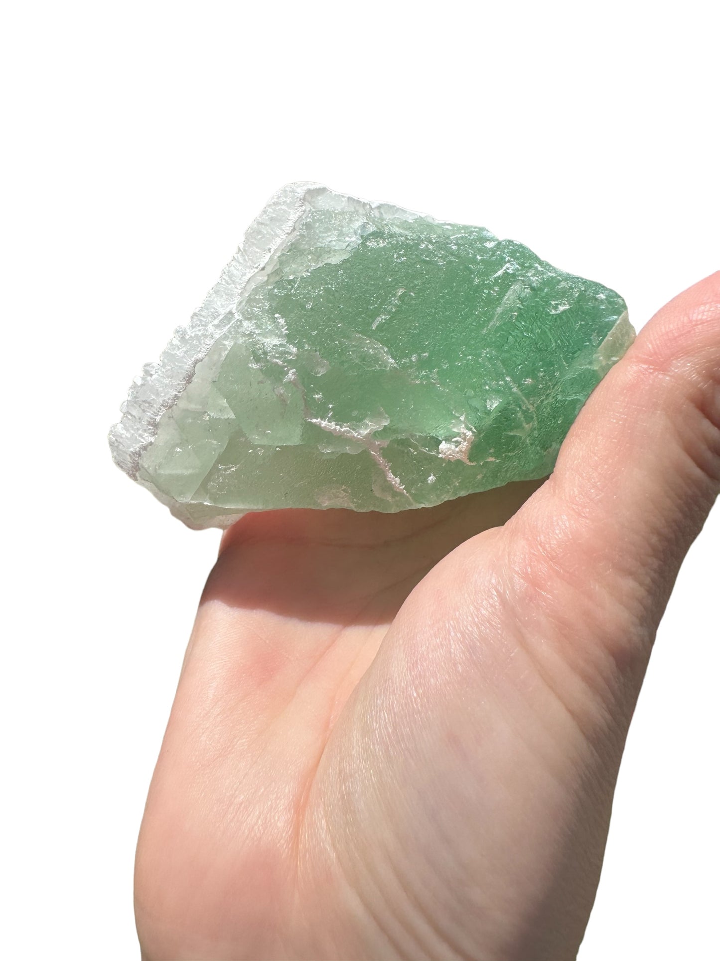 Green Fluorite With Quartz
