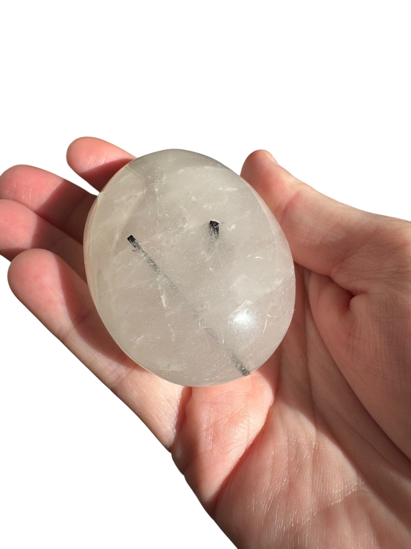 Tourmaline Quartz Palmstone