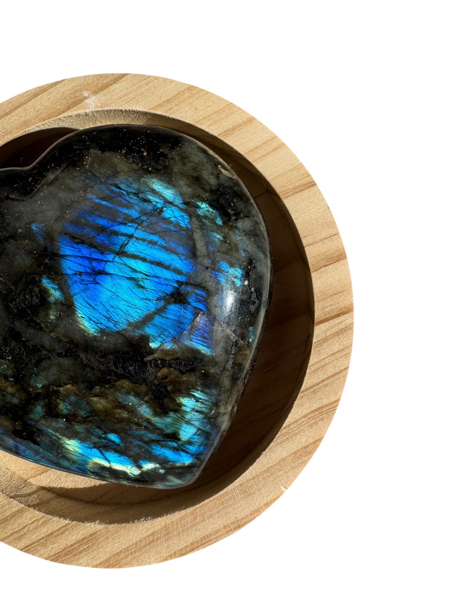 Labradorite Heart