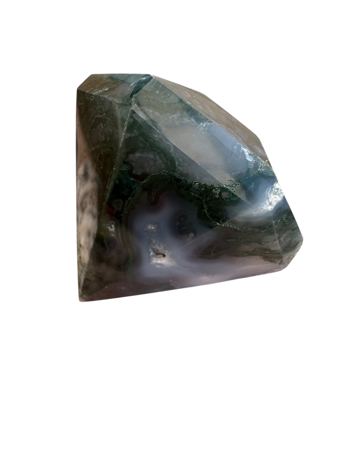 Moss Agate Diamond Carving
