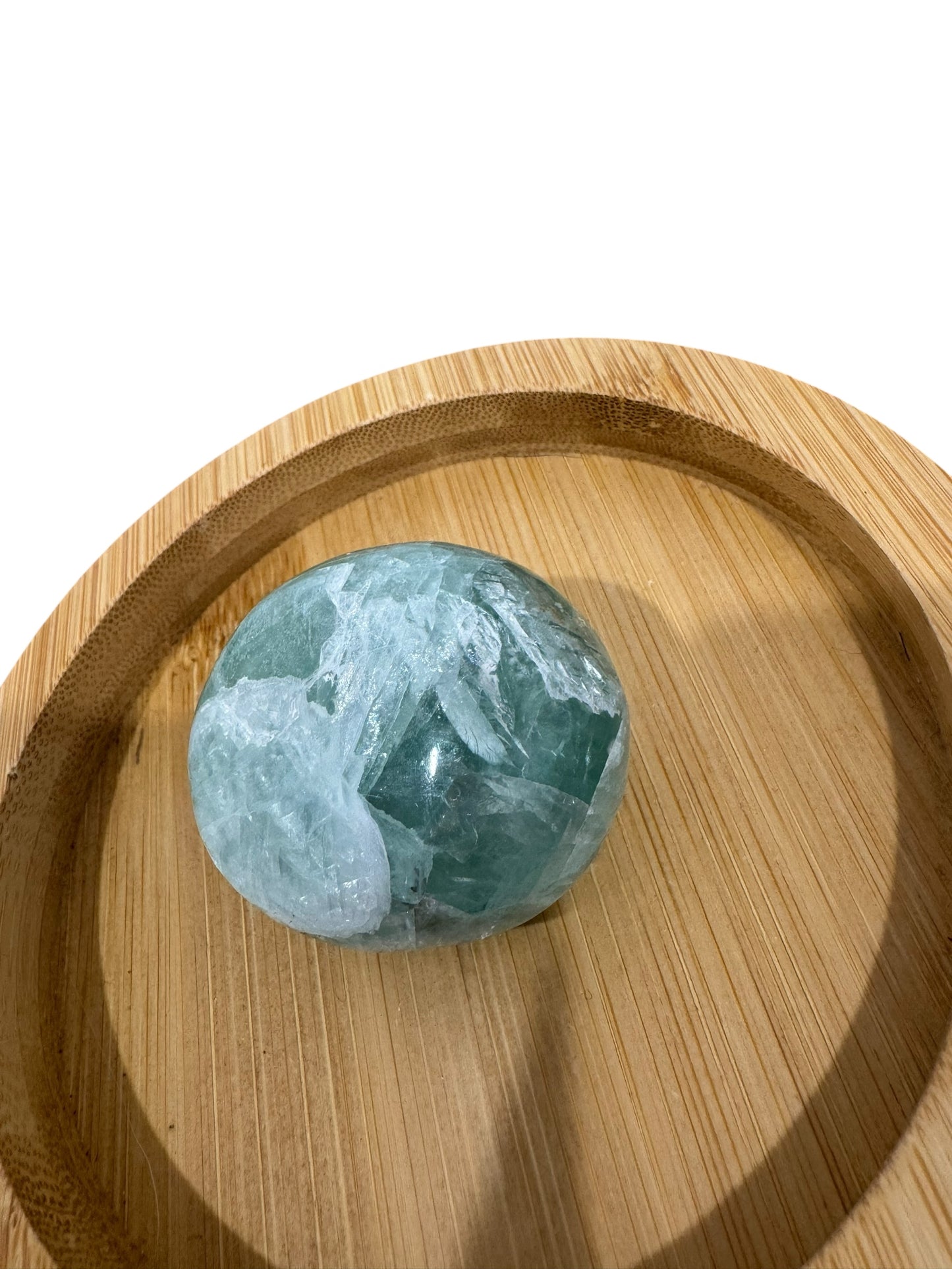 Green Fluorite palmstone (A)