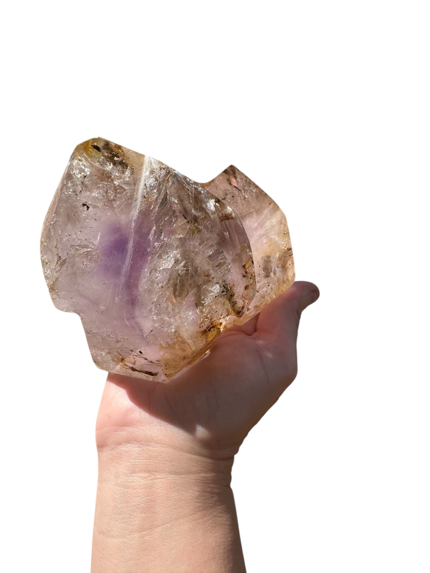 Included Quartz with Amethyst inclusion