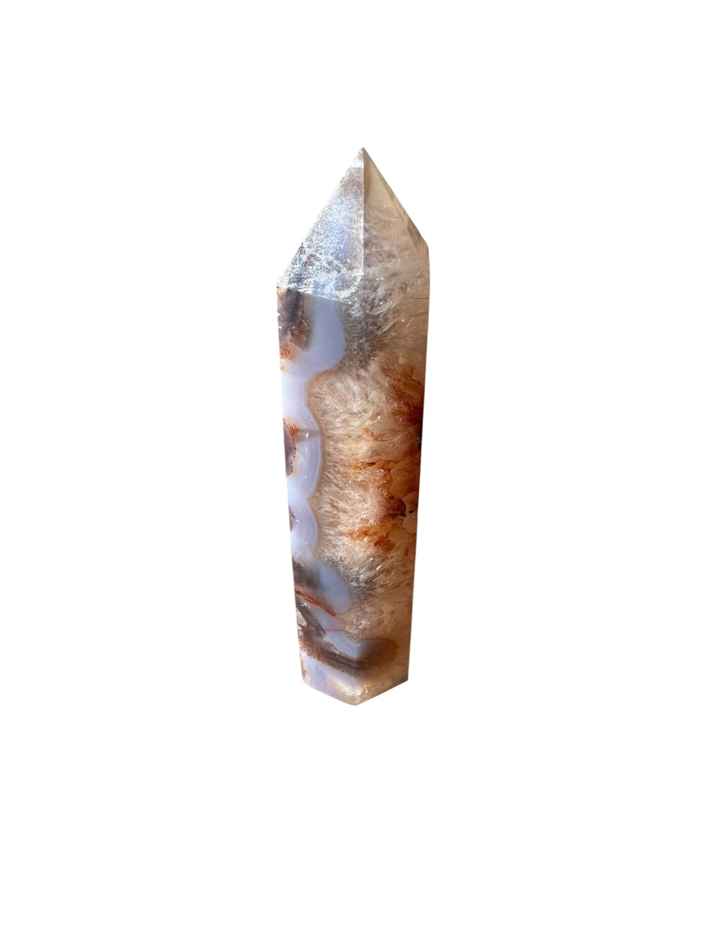 Blue Flower Agate Tower