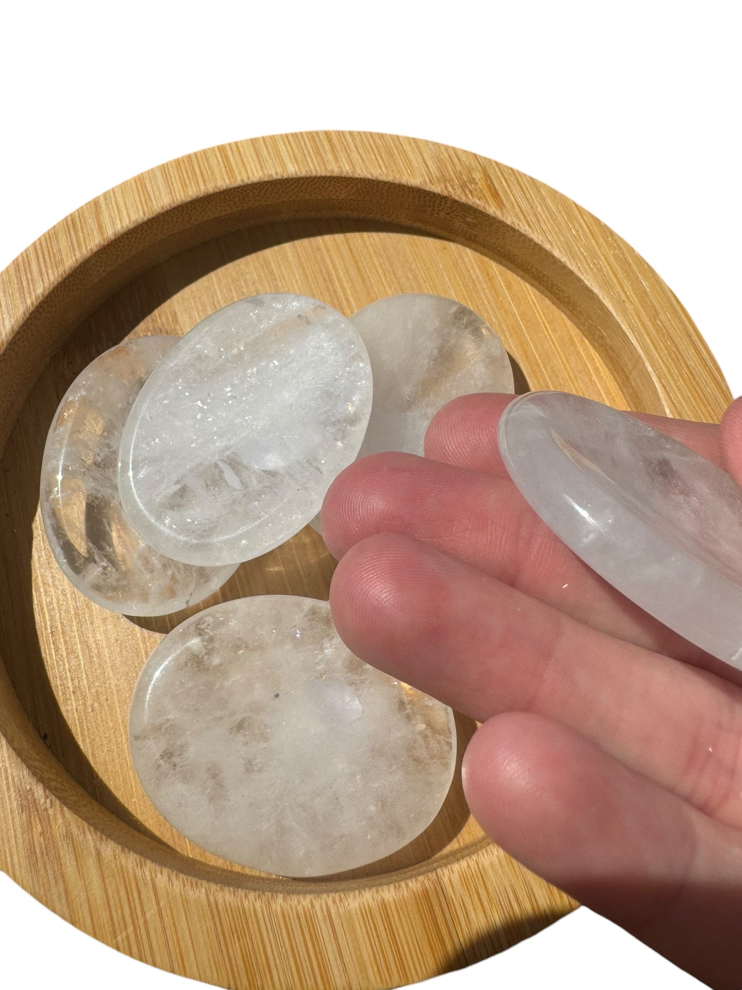 Clear Quartz Worry Stone