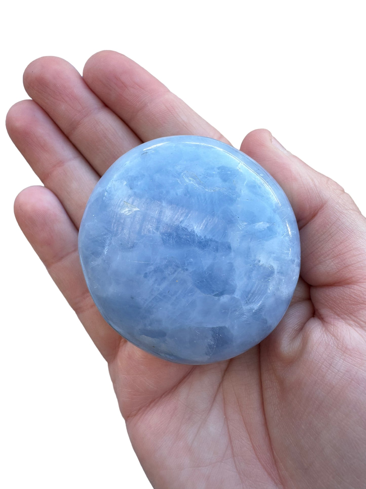 Blue Celestite Palmstone