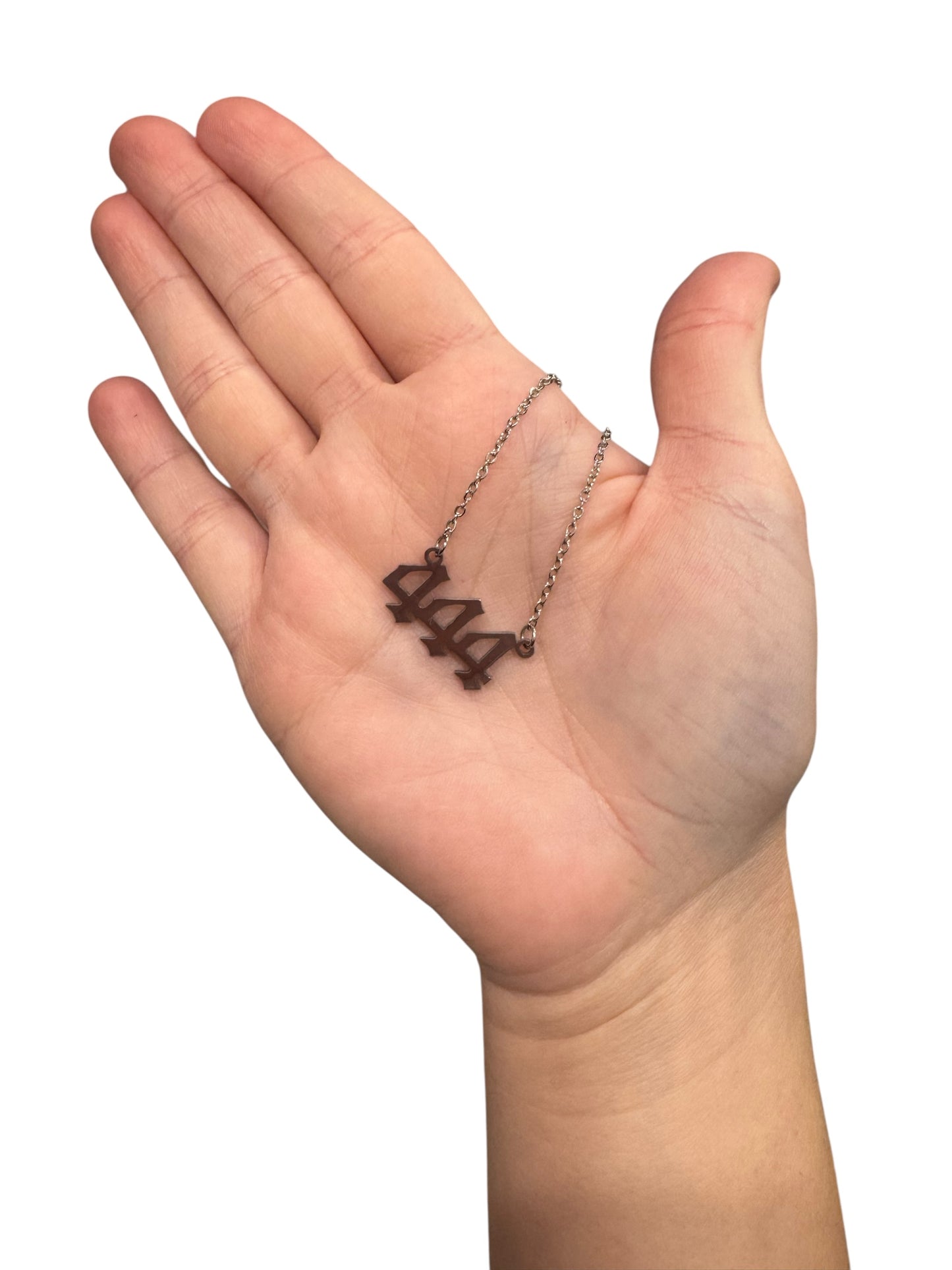 Angel Necklace (Silver) - “444”