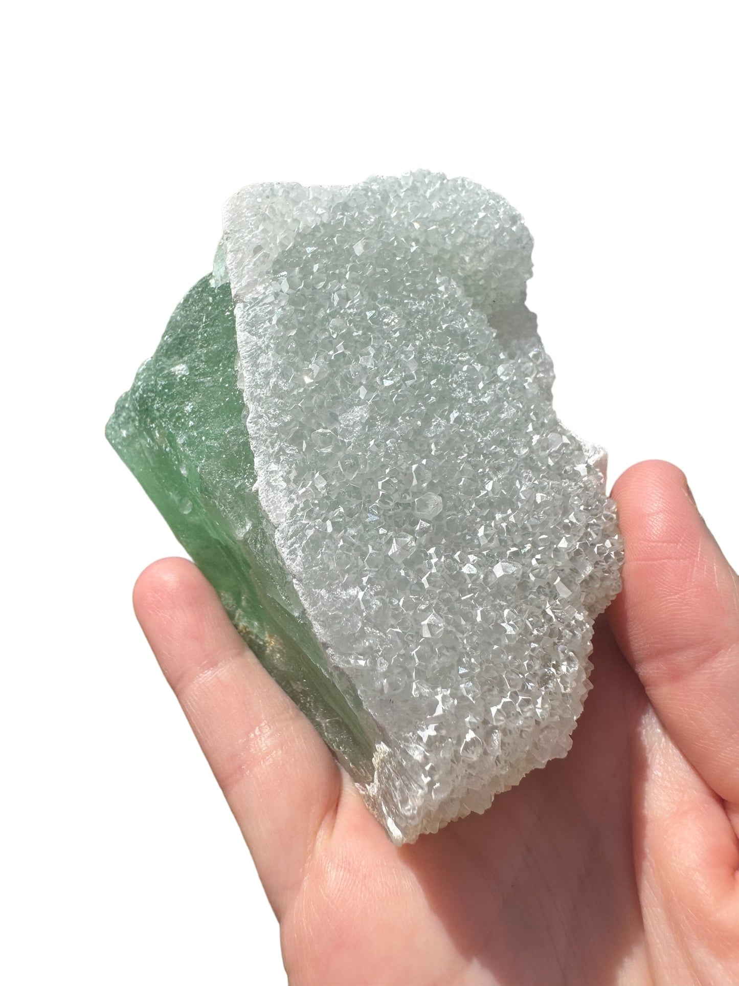 Green Fluorite With Quartz