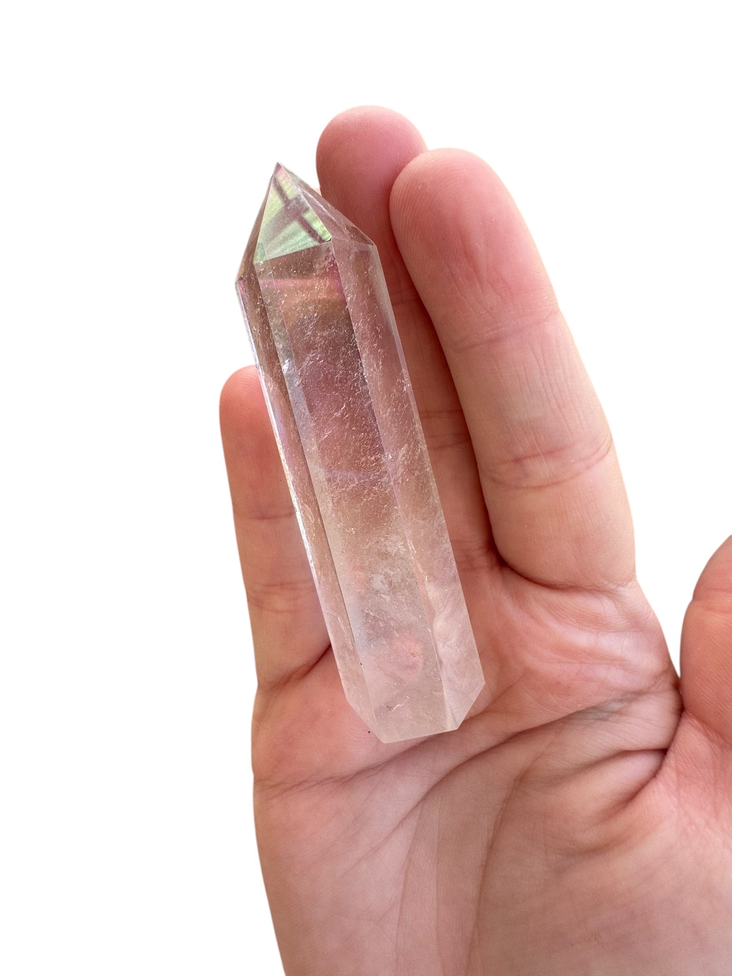 Clear Aura Quartz Tower