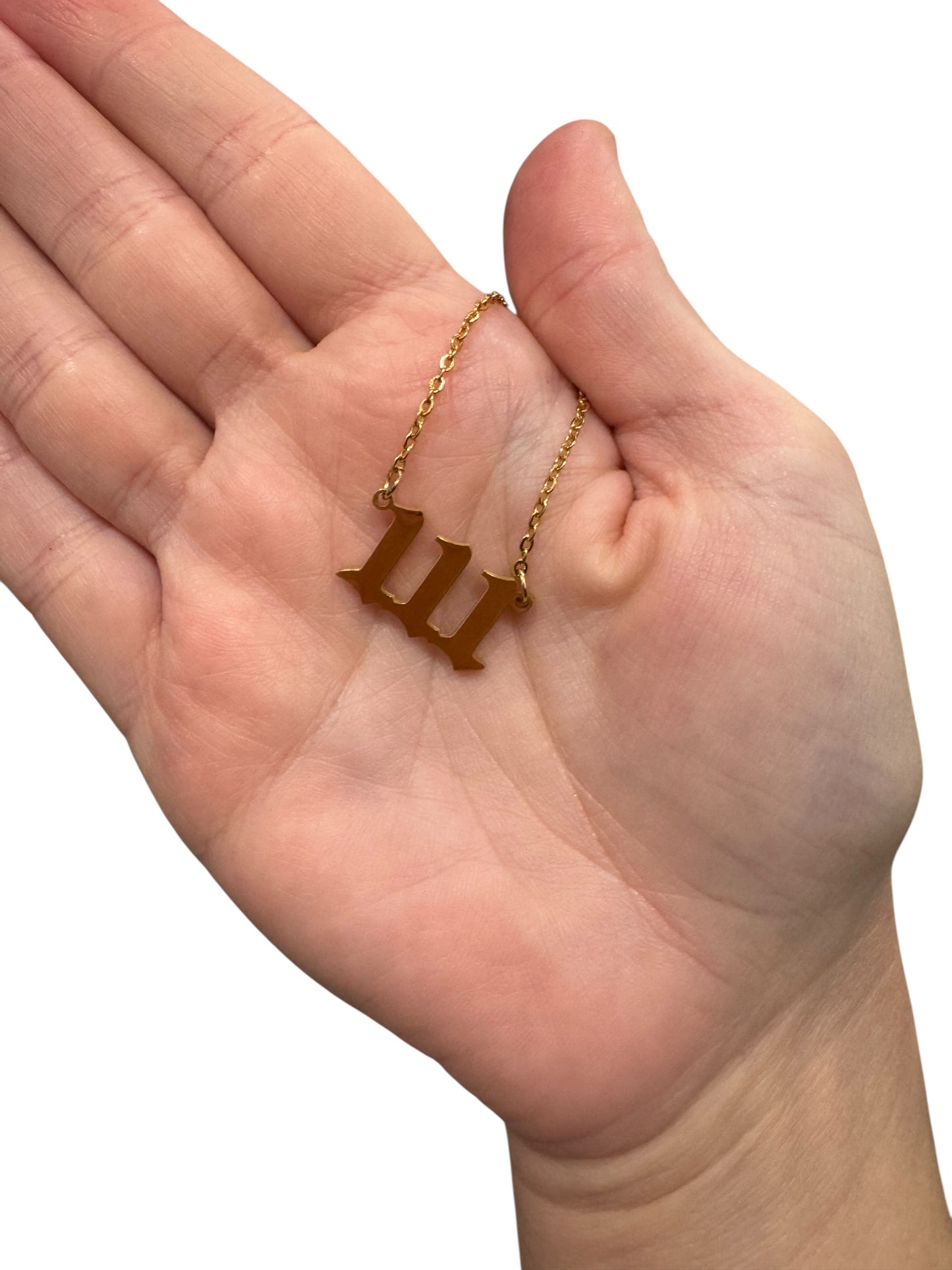 Angel Necklace (Gold) - “111”