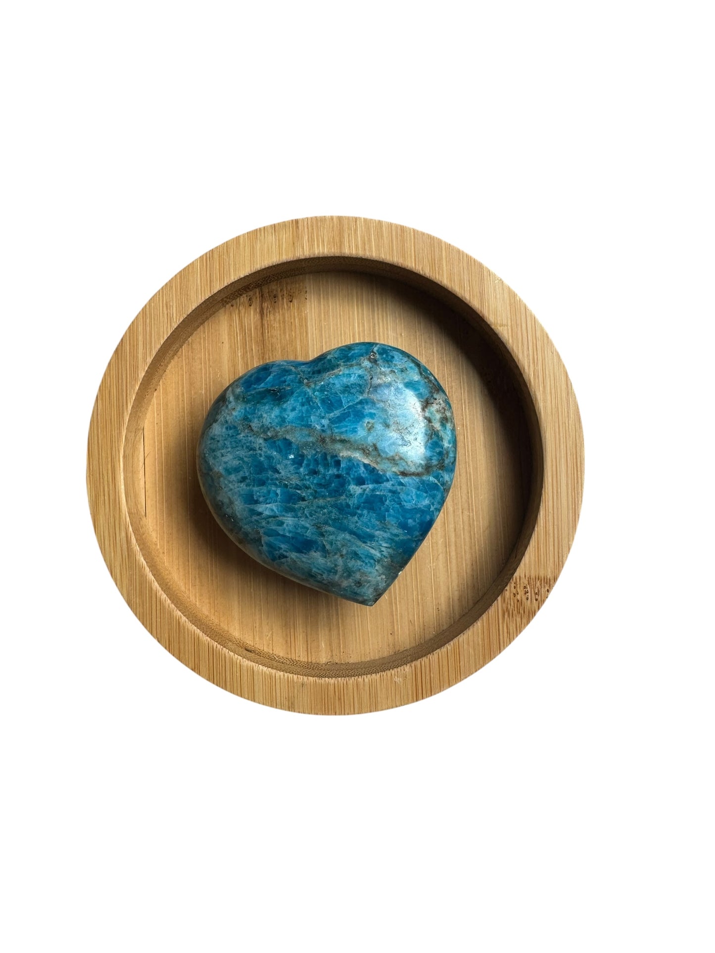 Blue Apaite Heart Carving