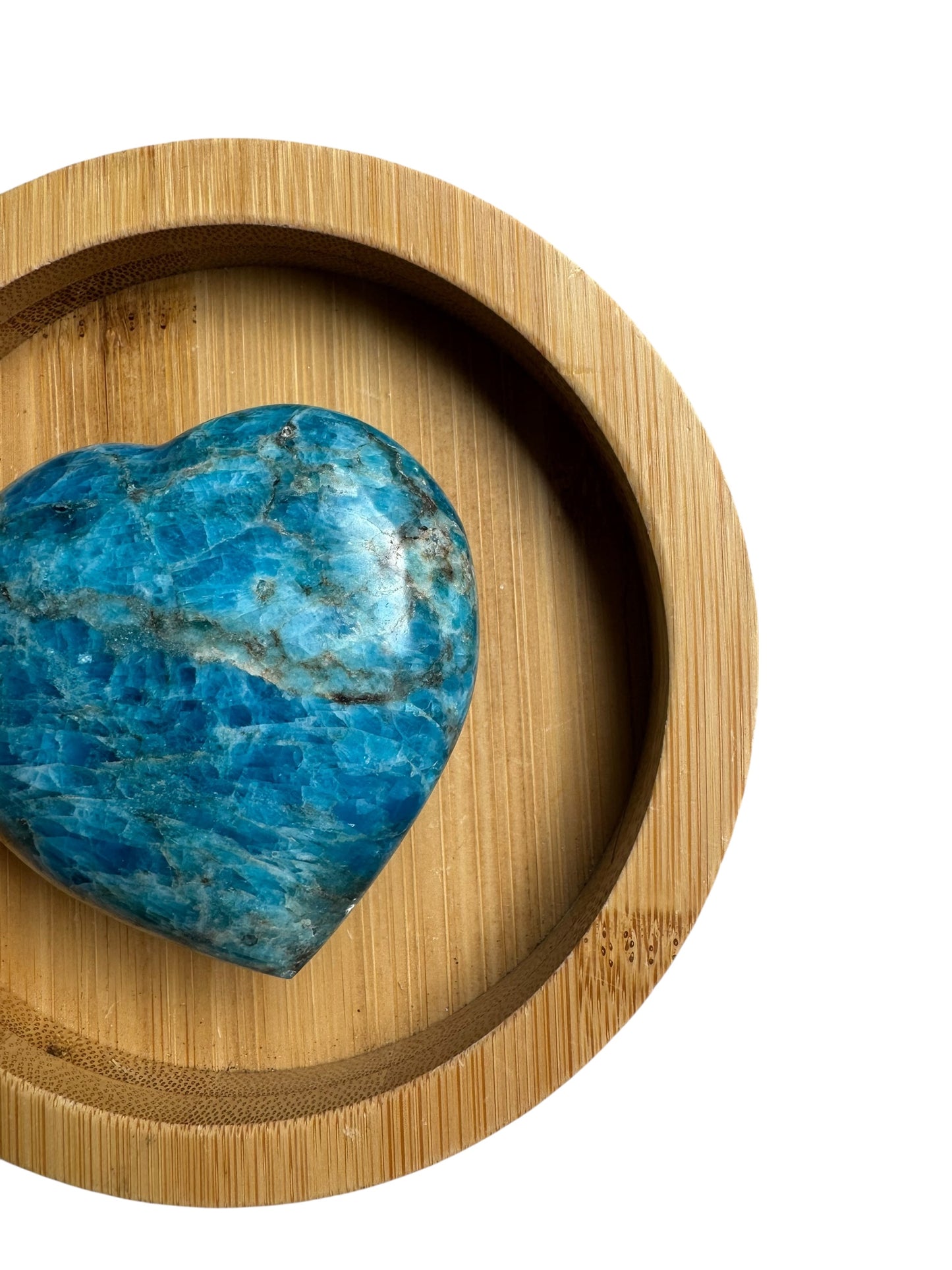 Blue Apaite Heart Carving