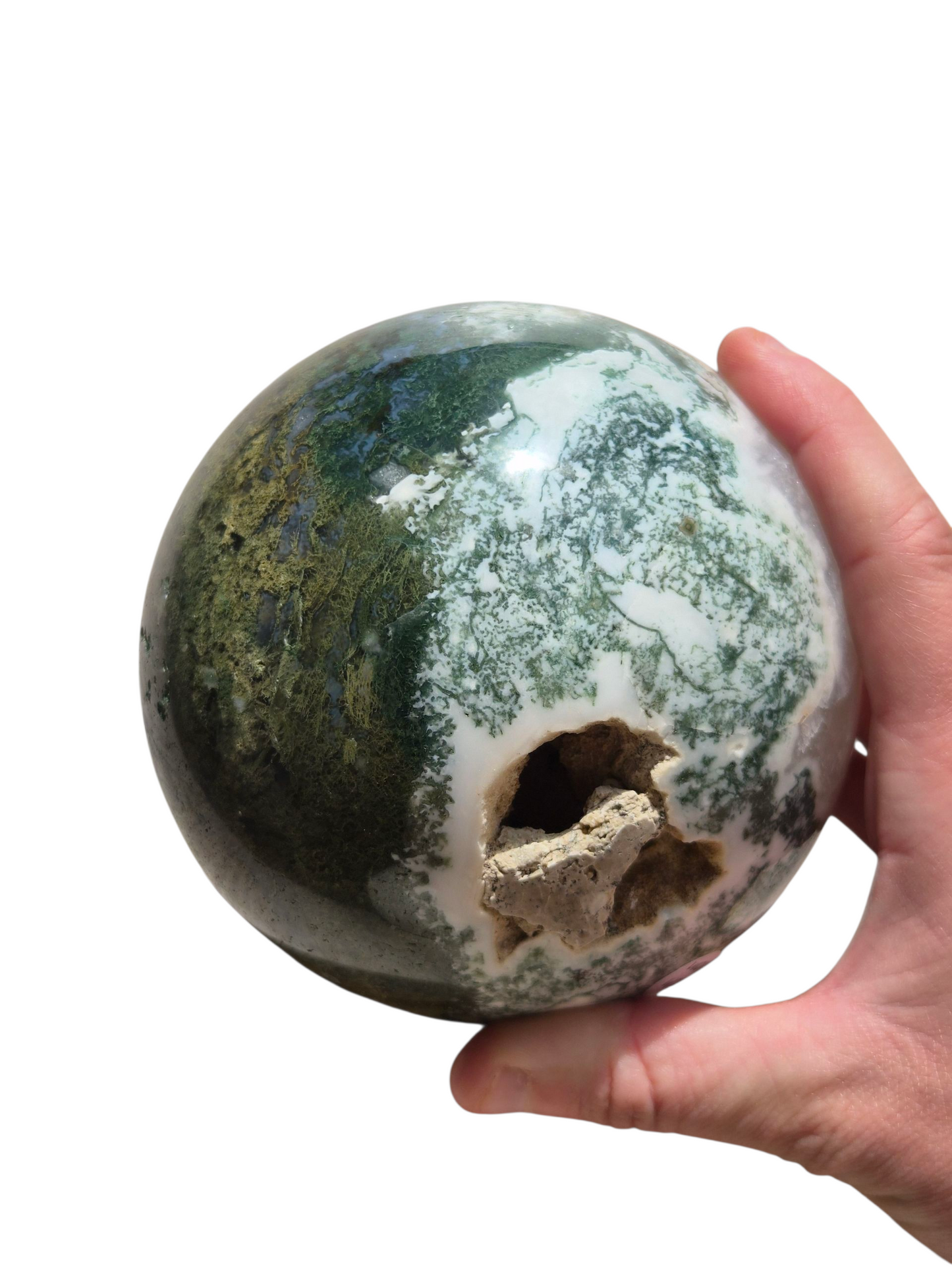 Moss Agate Sphere 1990