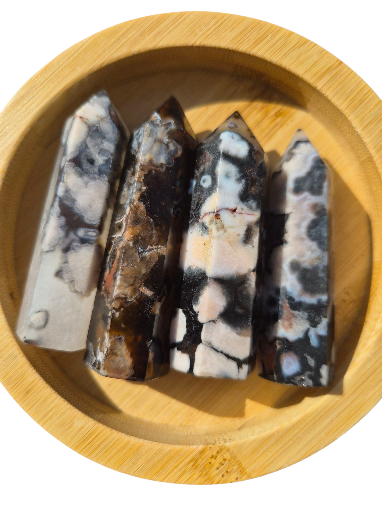 Black Flower Agate Point