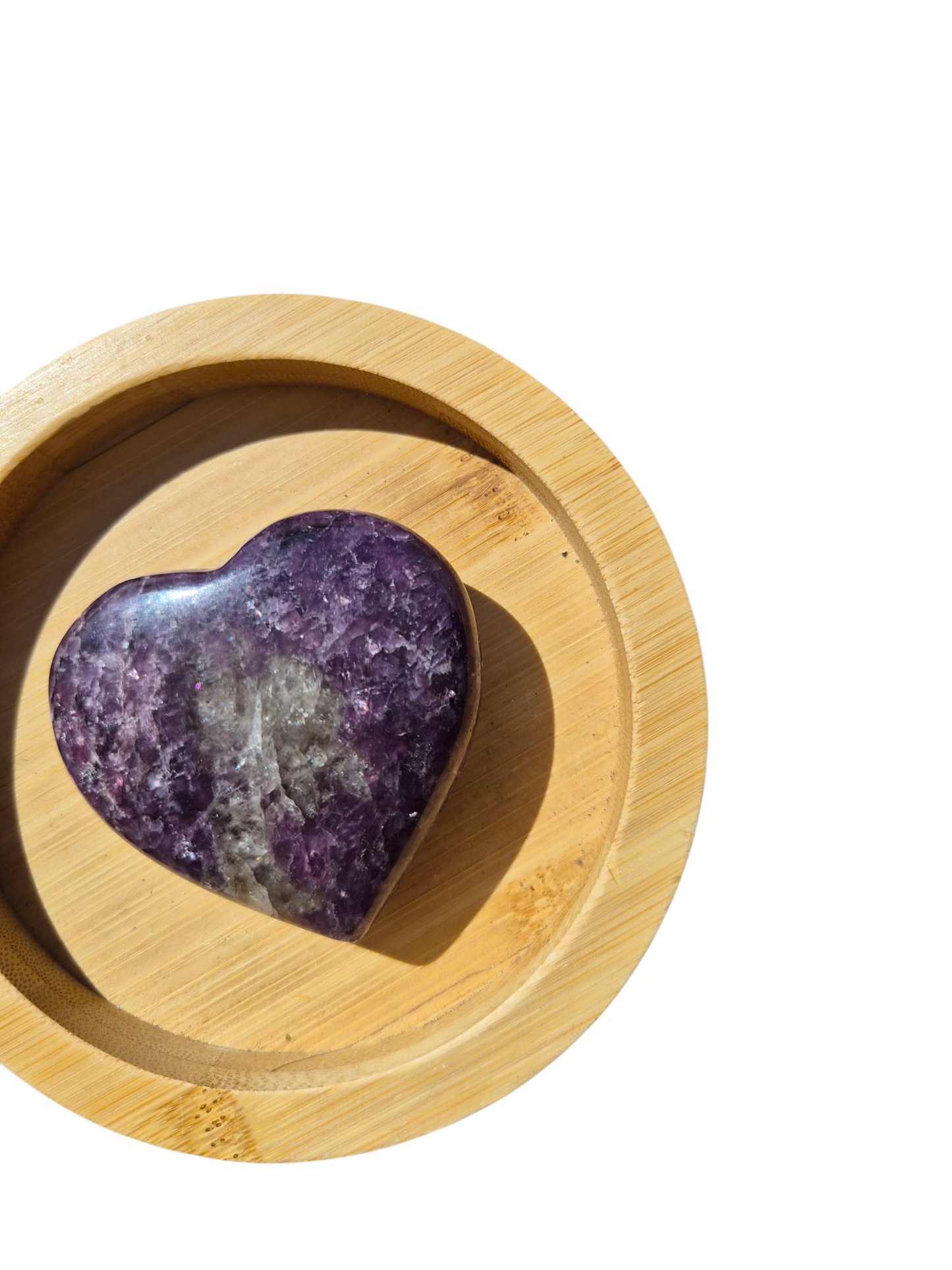 Lepidolite Heart Carving 124