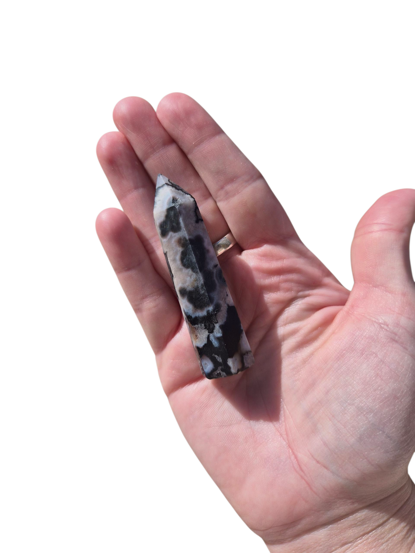 Black Flower Agate Point