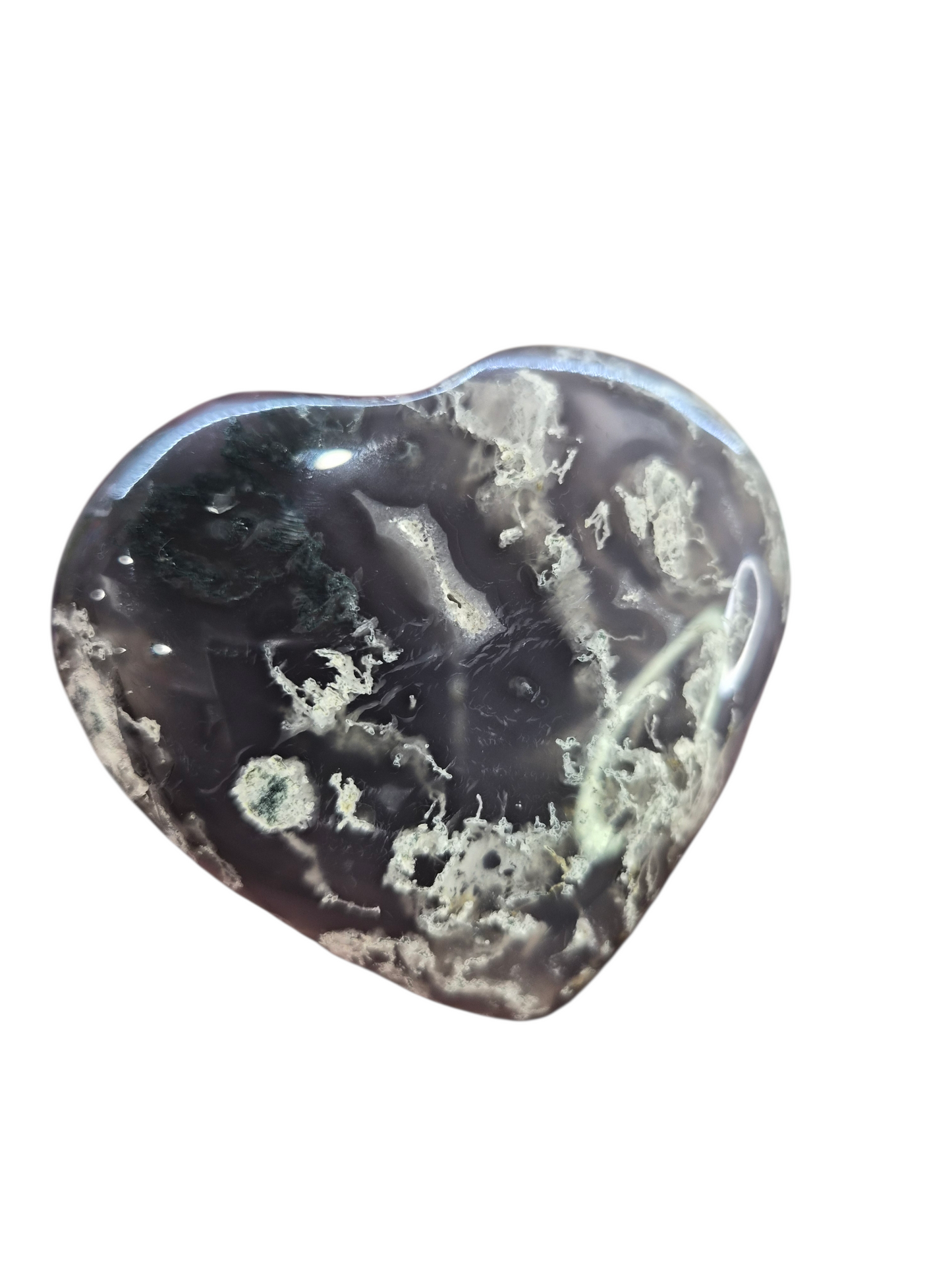 Moss Agate Heart 176B