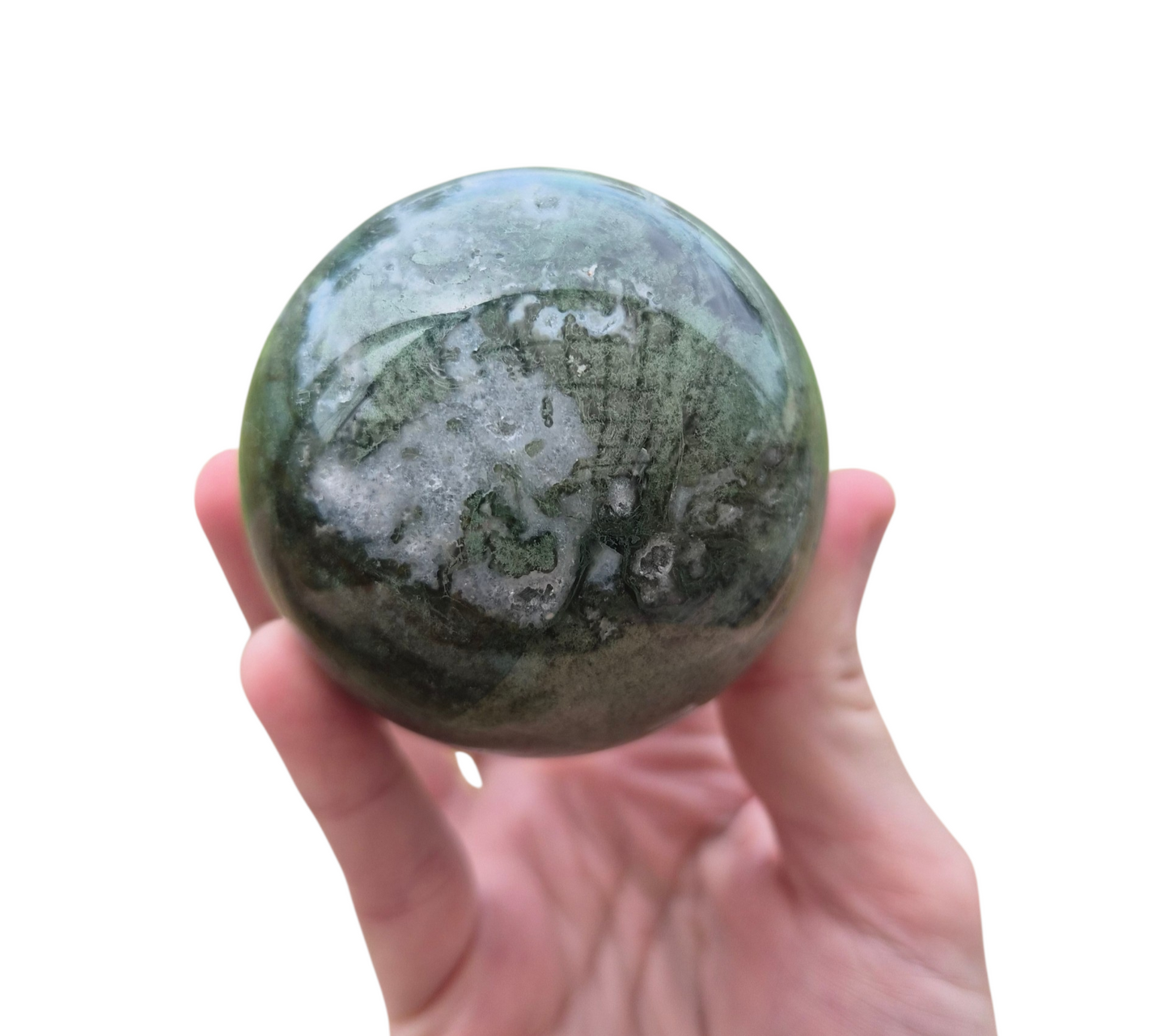 Moss Agate Sphere #A 362