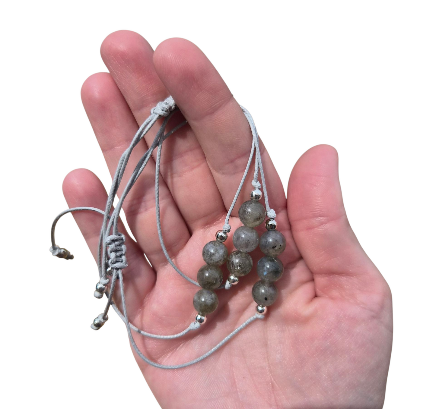 Labradorite 3Bead Bracelet