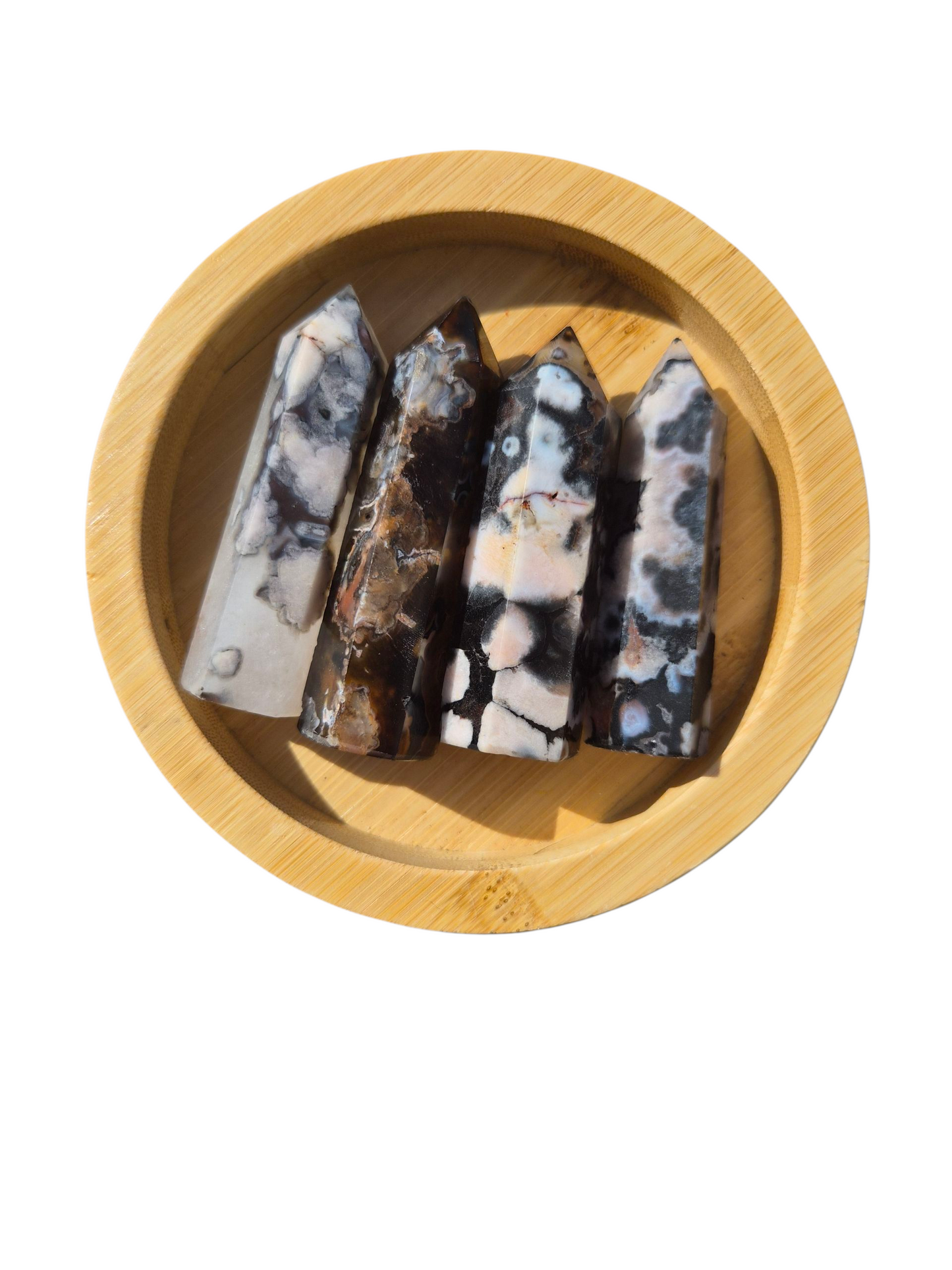 Black Flower Agate Point