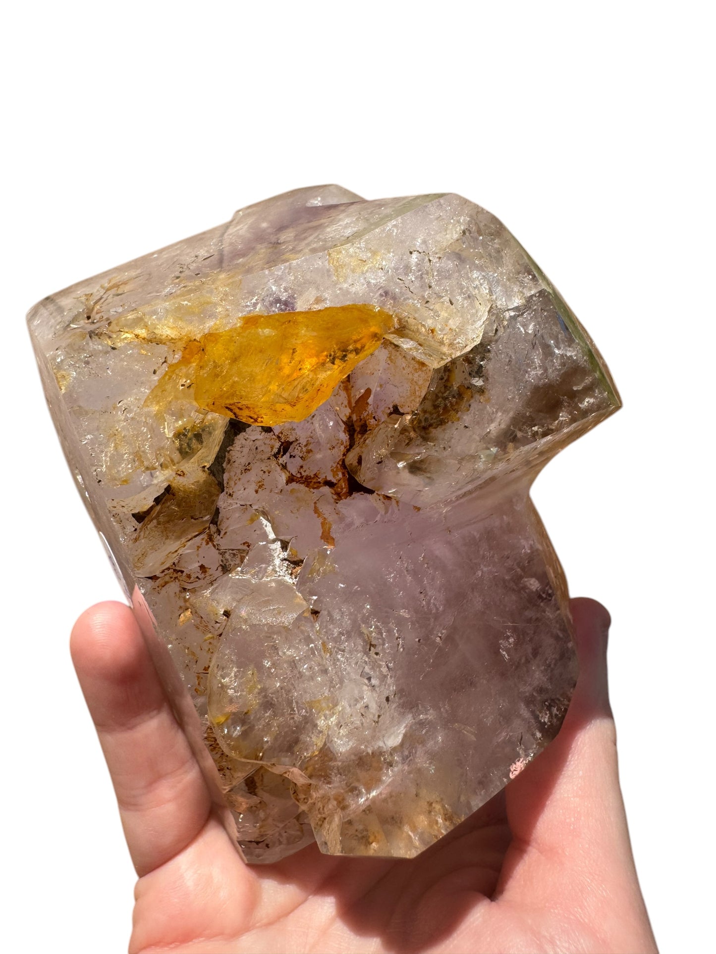 Included Quartz with Amethyst inclusion