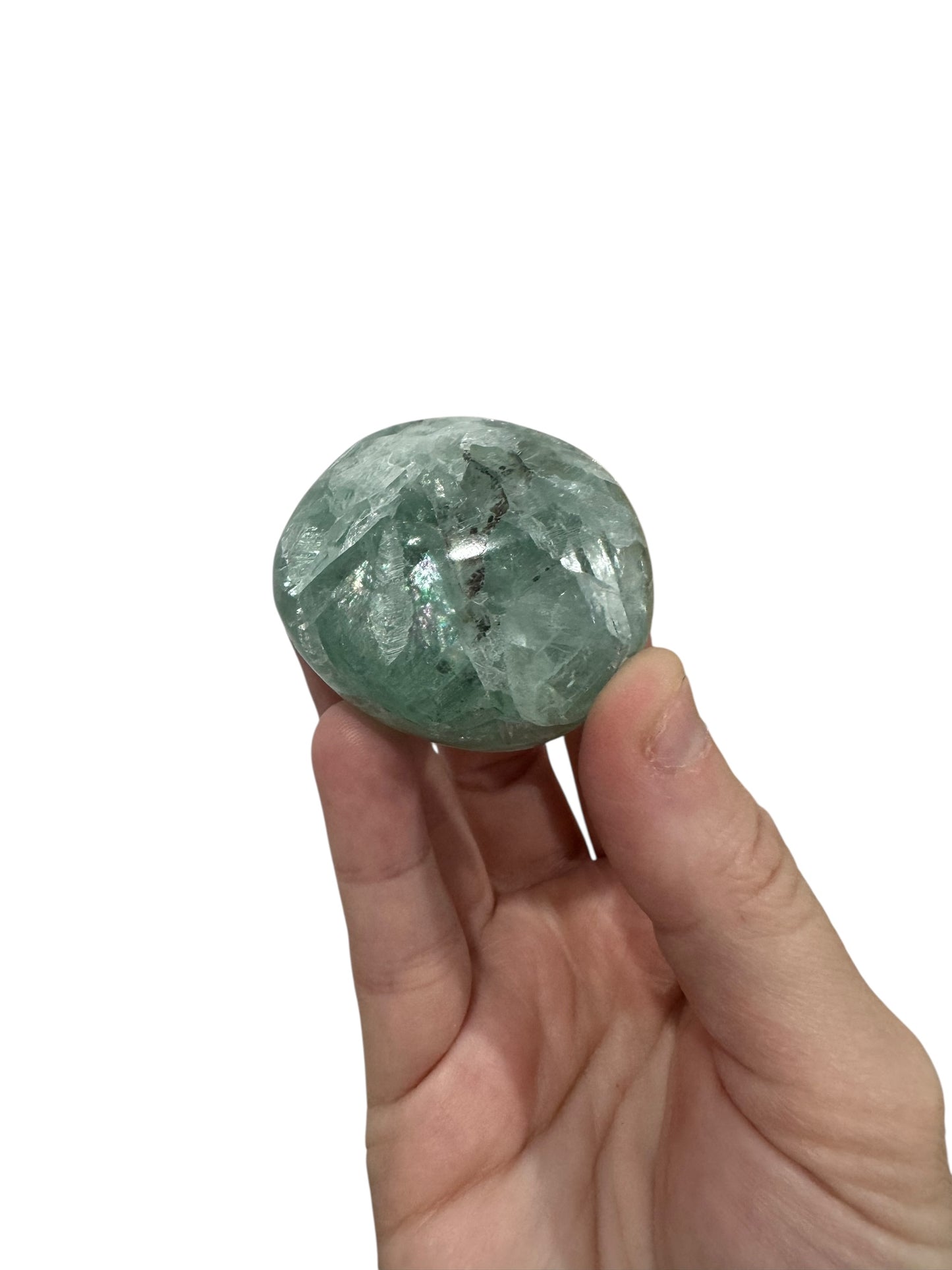 Green Fluorite palmstone (A)