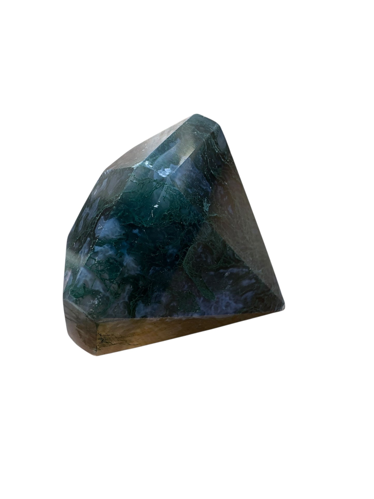 Moss Agate Diamond Carving
