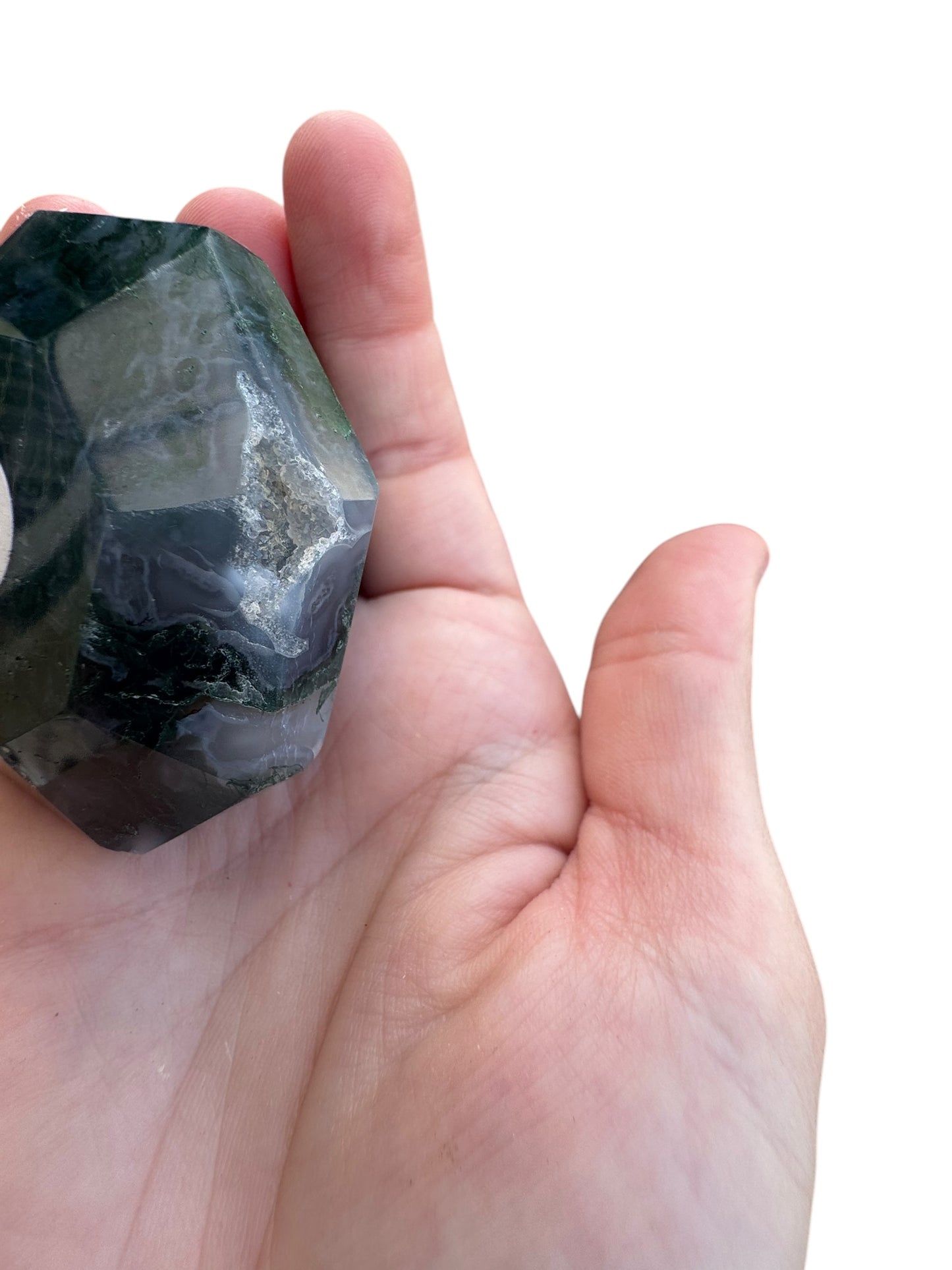 Moss Agate Diamond Carving