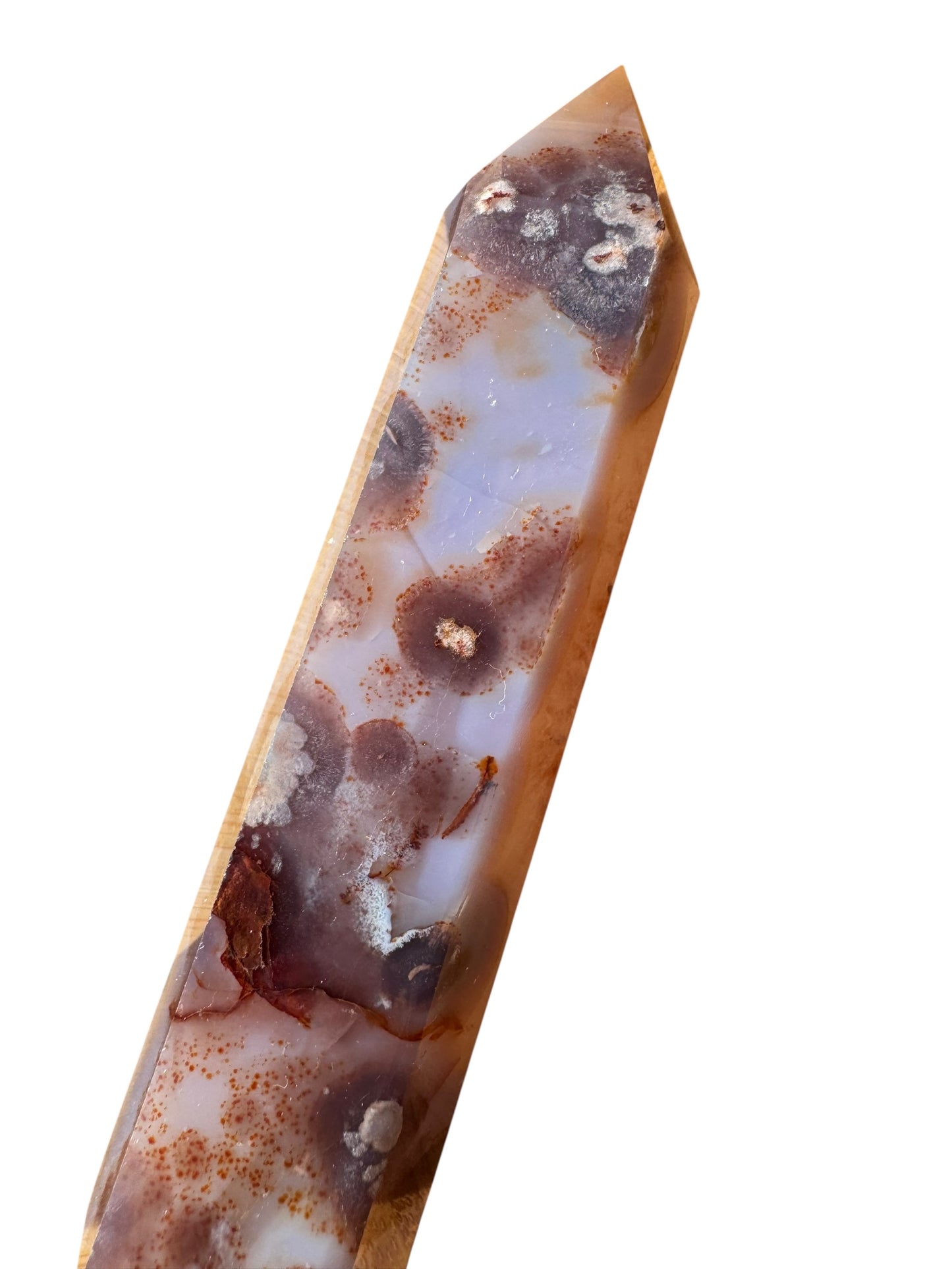 Blue Flower Agate Tower