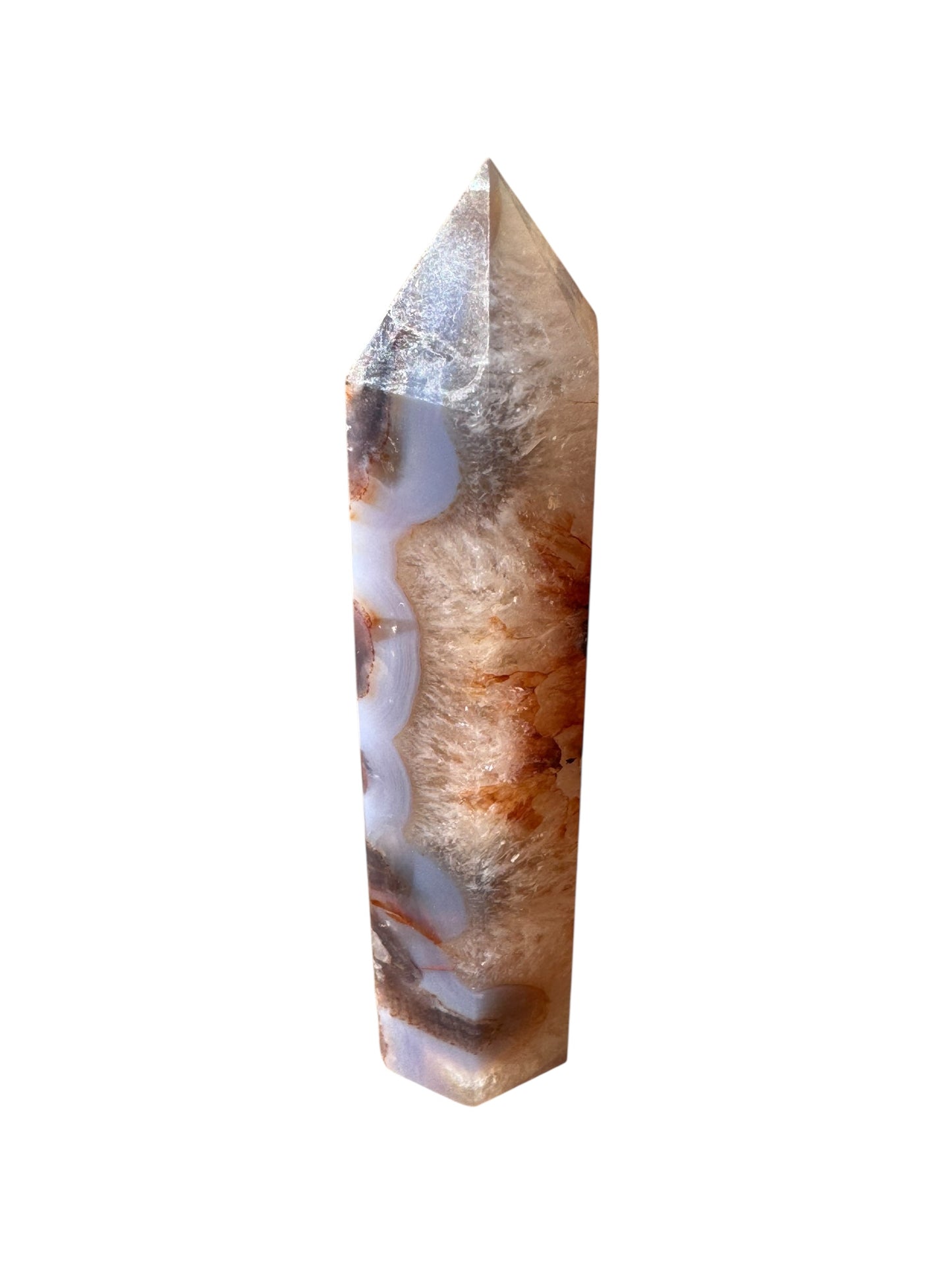 Blue Flower Agate Tower