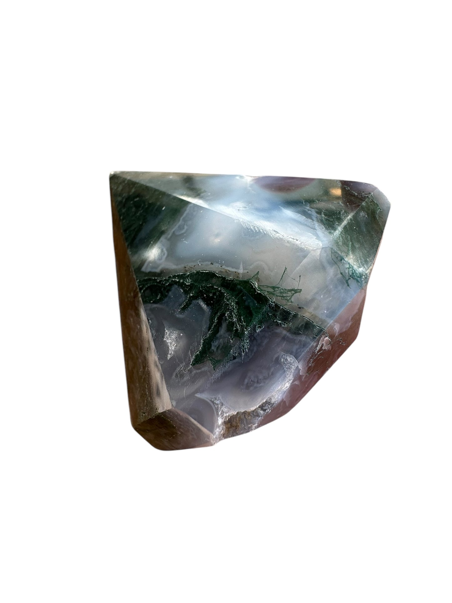 Moss Agate Diamond Carving