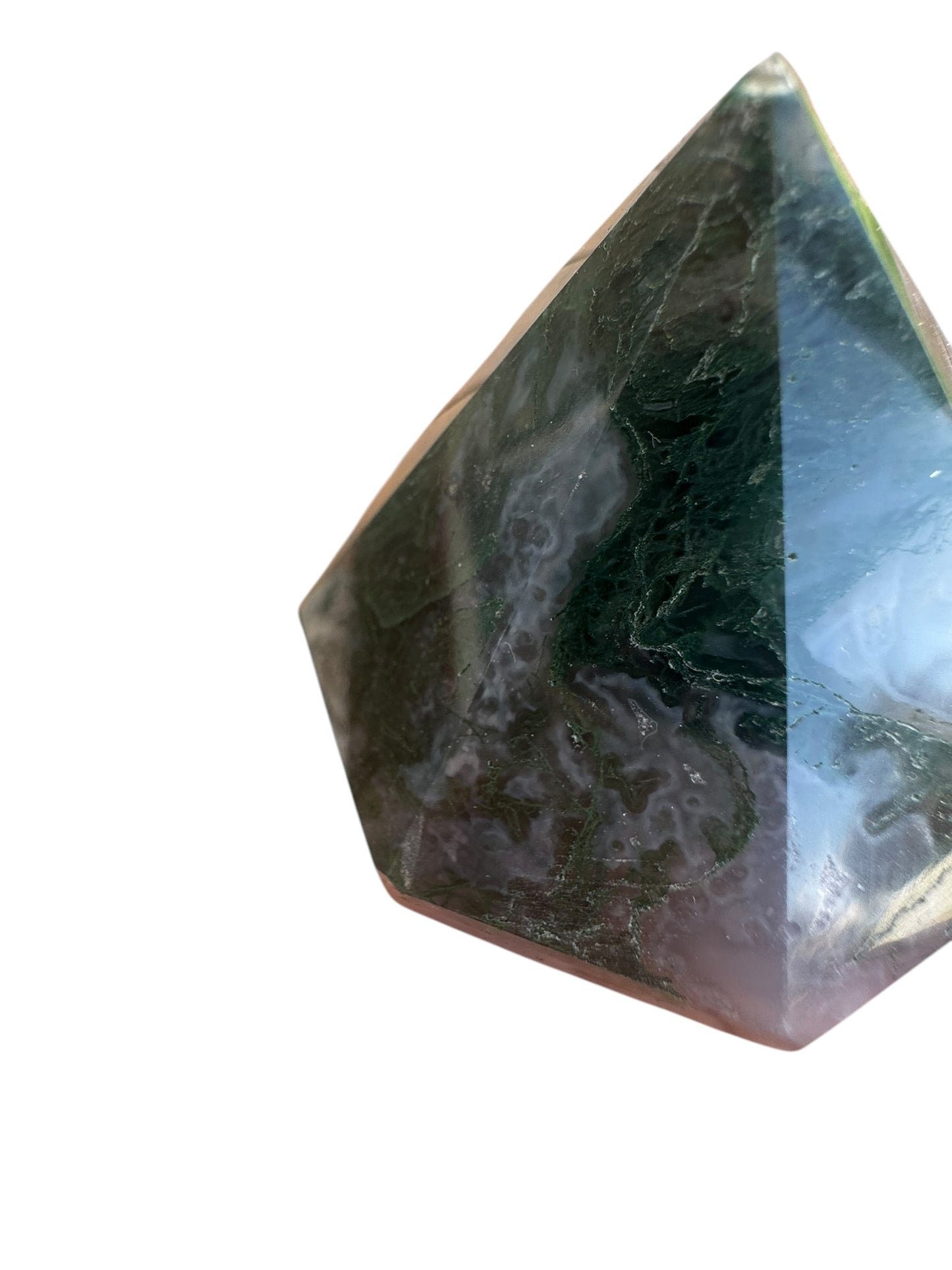 Moss Agate Diamond Carving