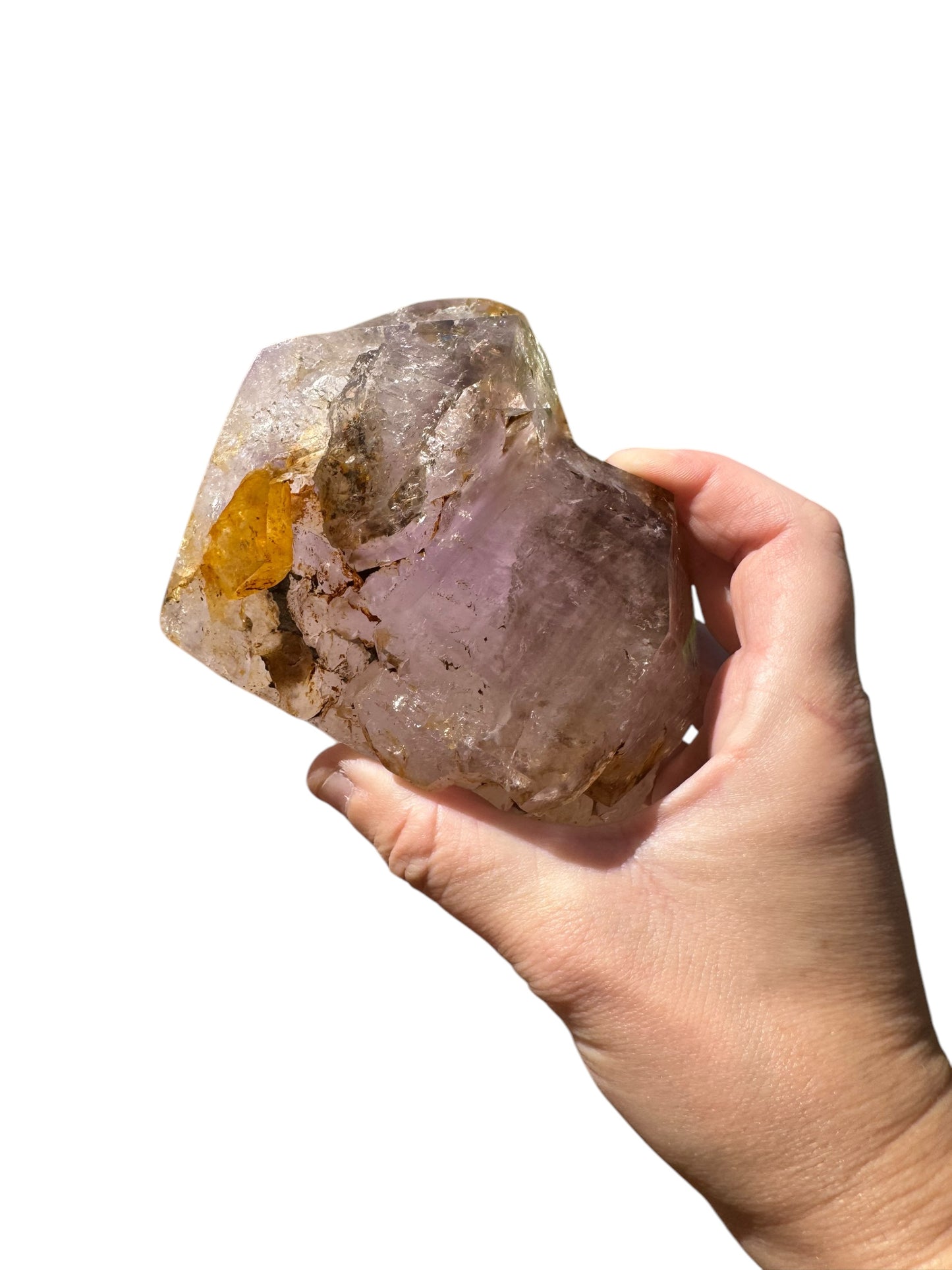 Included Quartz with Amethyst inclusion