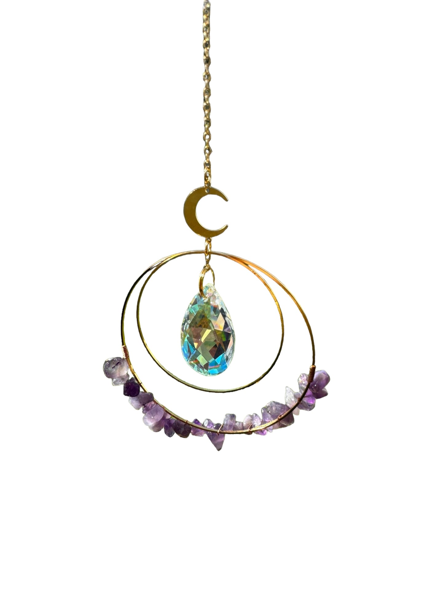 Amethyst hoop Sun Catcher