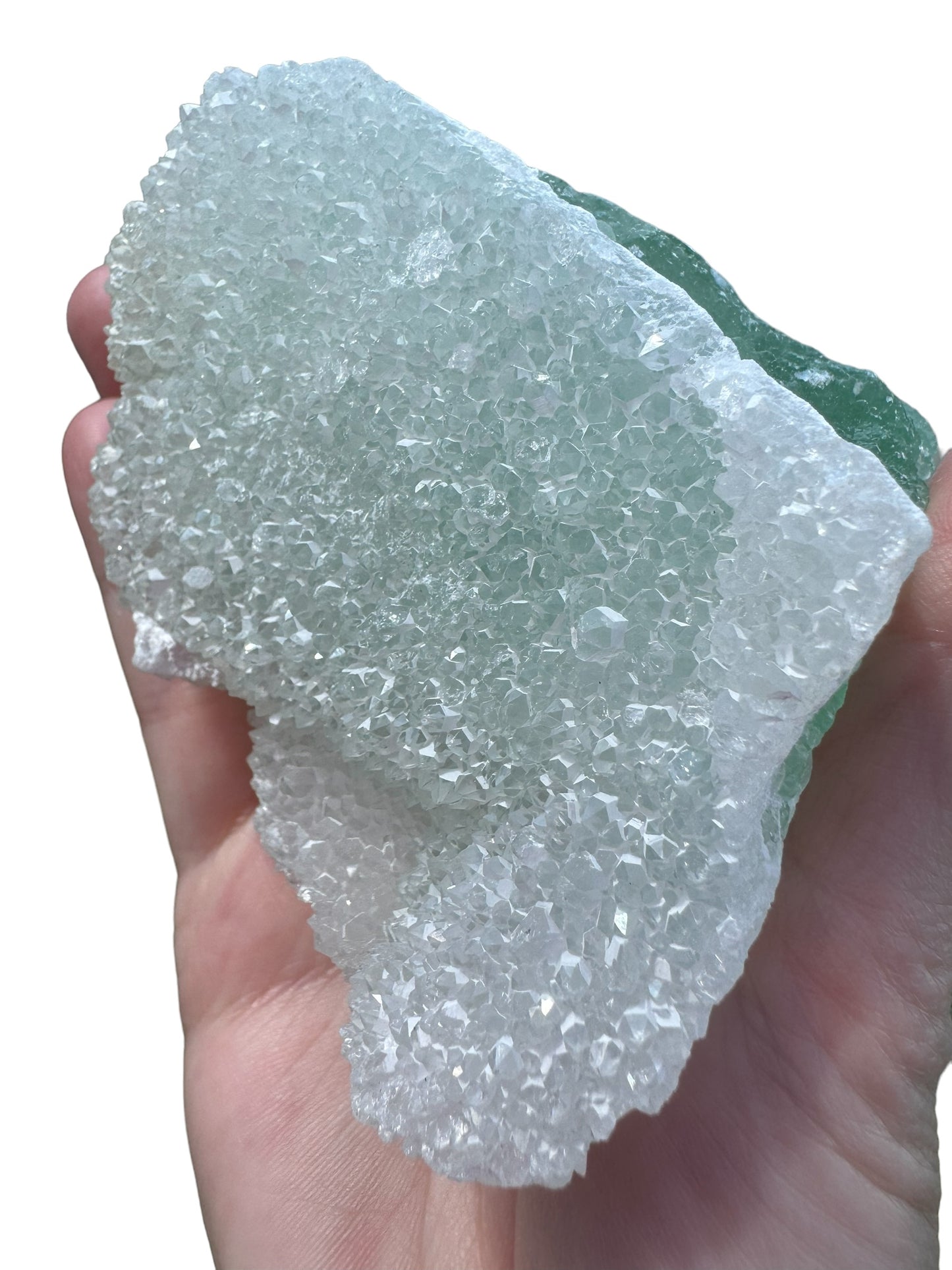 Green Fluorite With Quartz