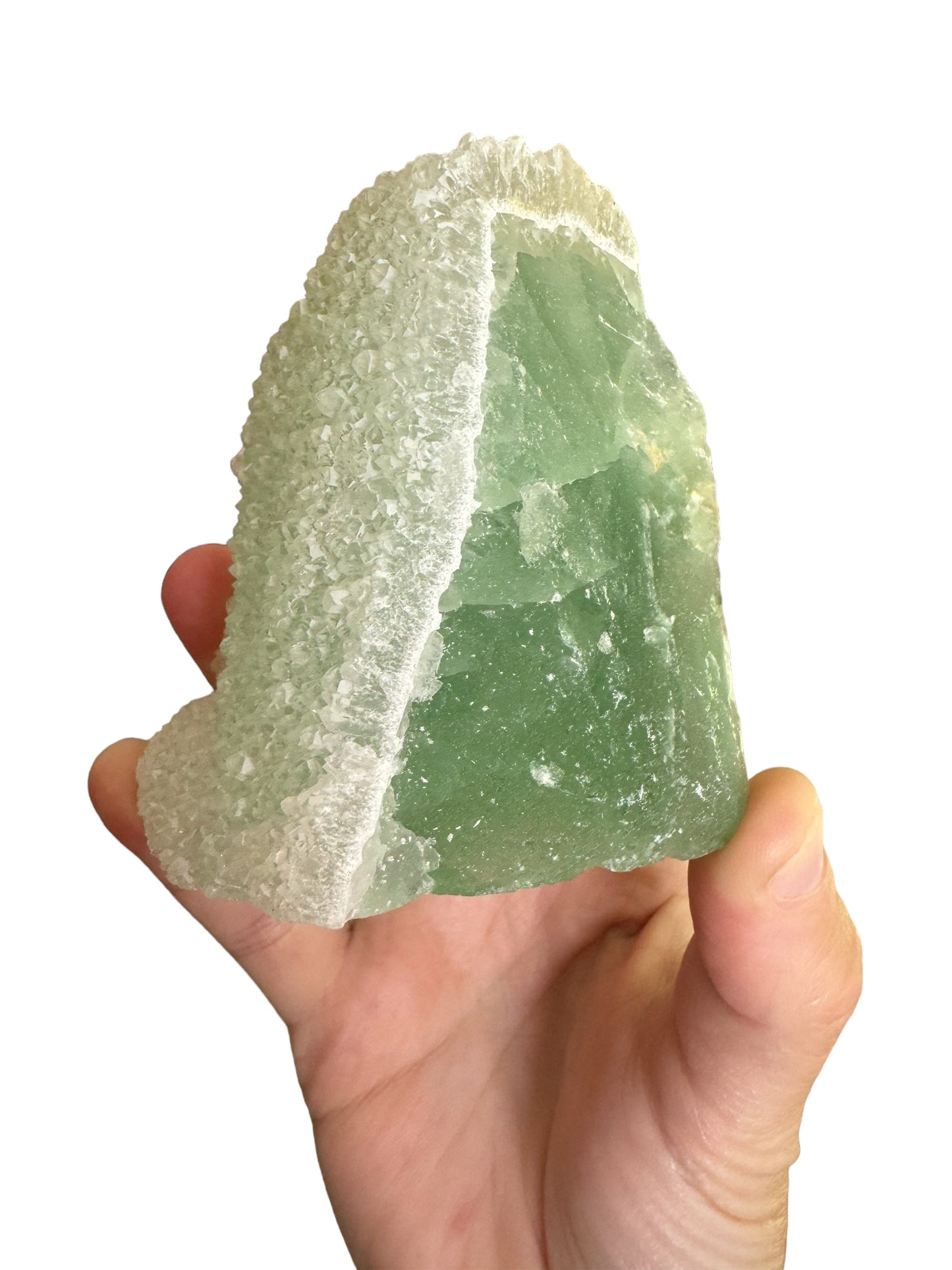 Green Fluorite With Quartz
