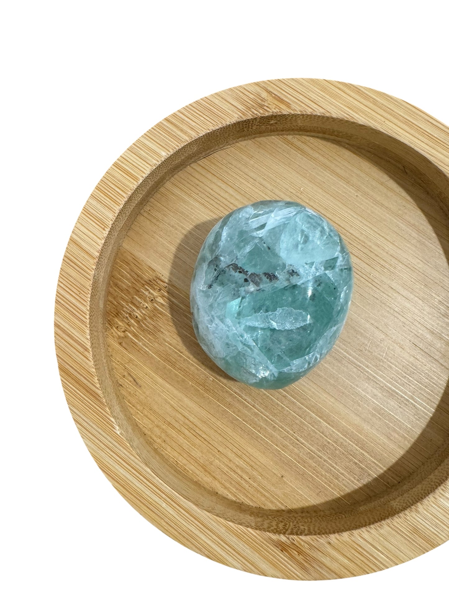 Green Fluorite palmstone (A)