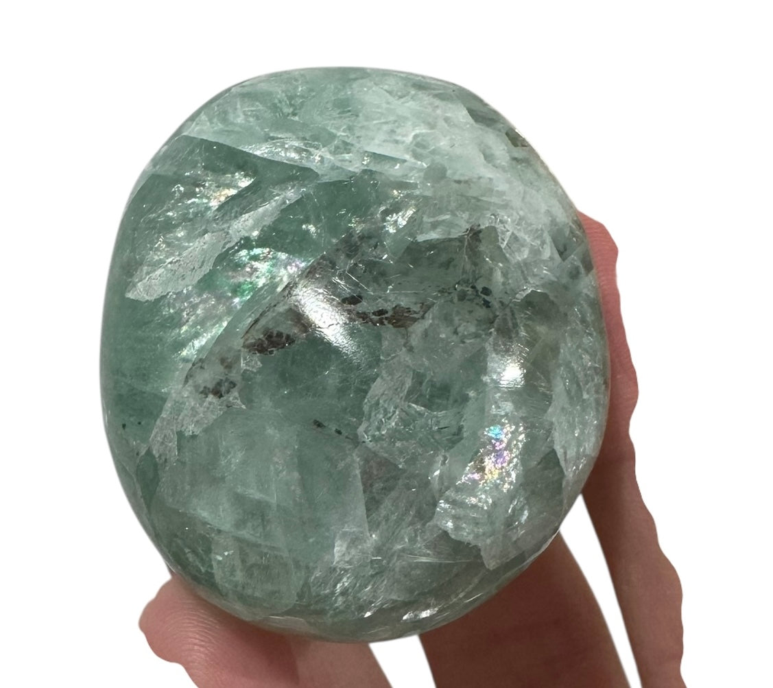 Green Fluorite palmstone (A)