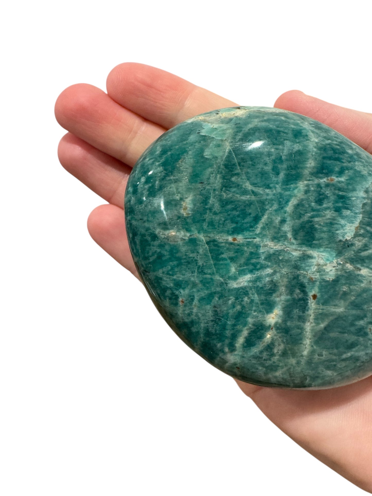 Amazonite Palm Stone - Large