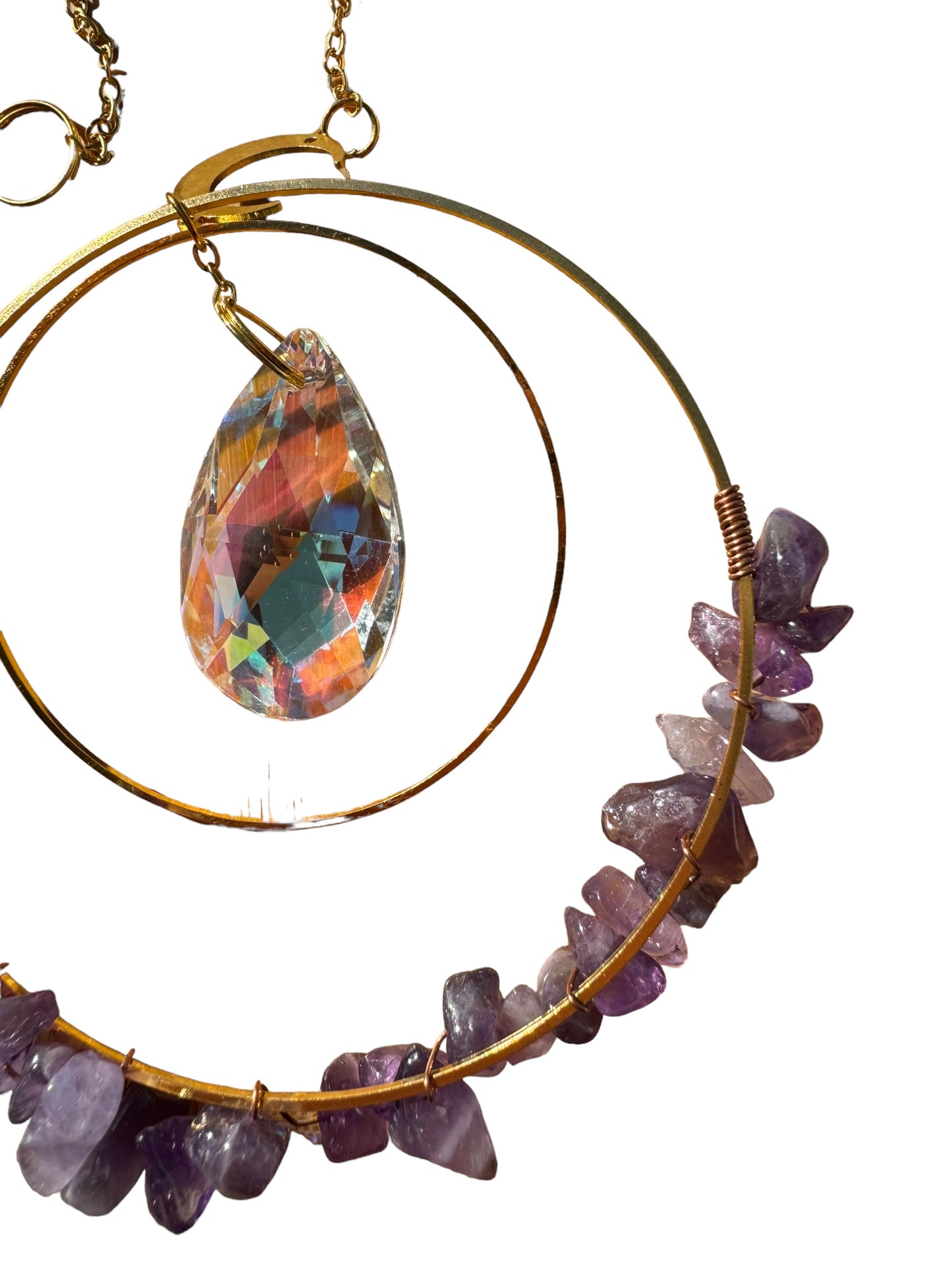 Amethyst hoop Sun Catcher