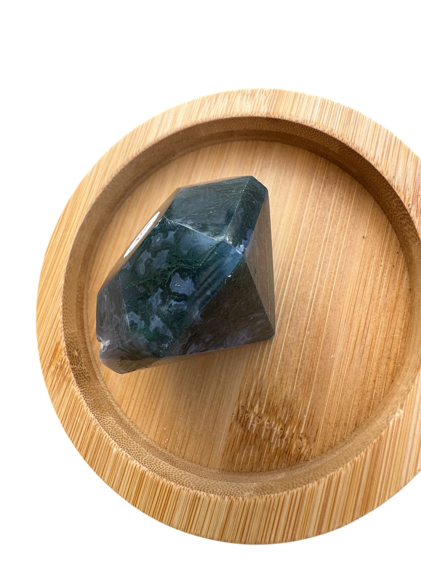 Moss Agate Diamond Carving