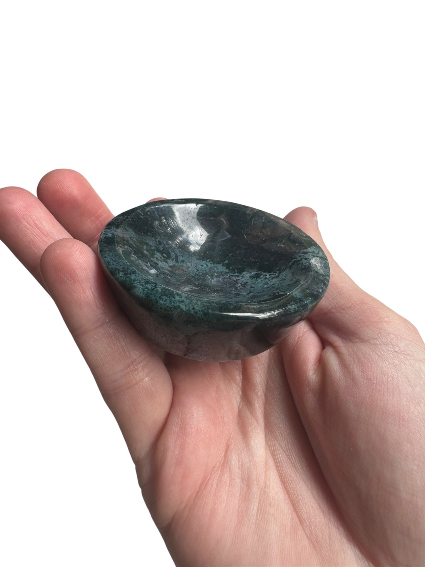 Moss Agate Trinket Dish