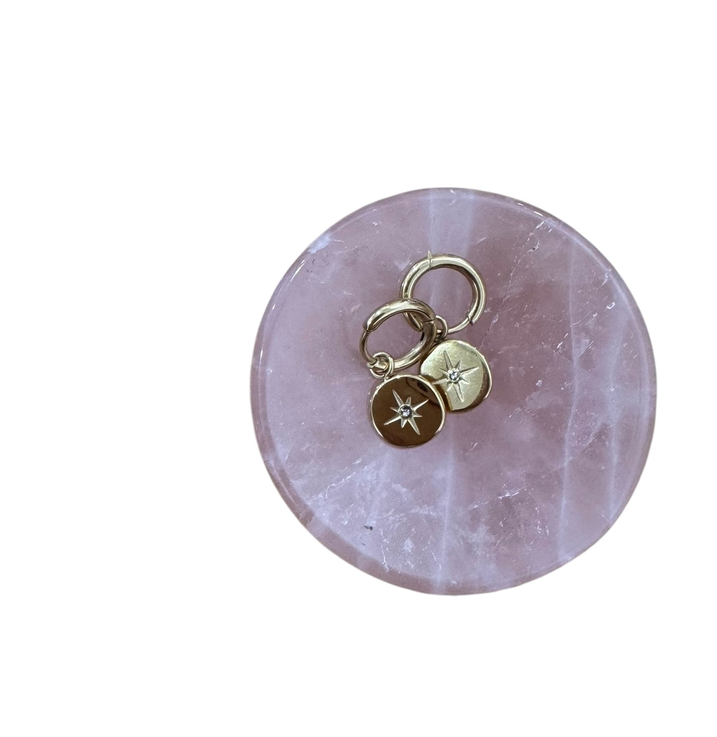 Goddess Earrings Round - Gold plated