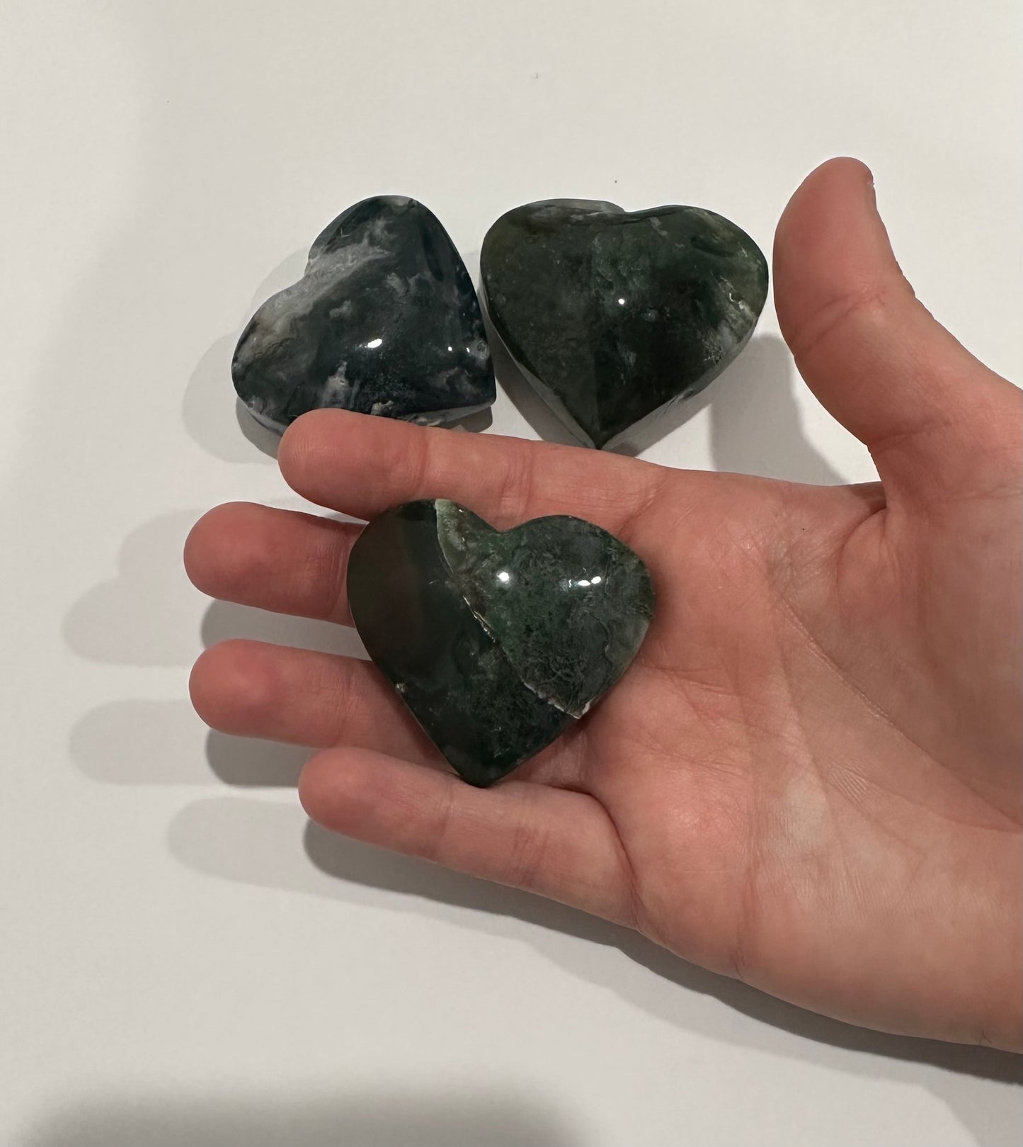 Moss Agate Heart